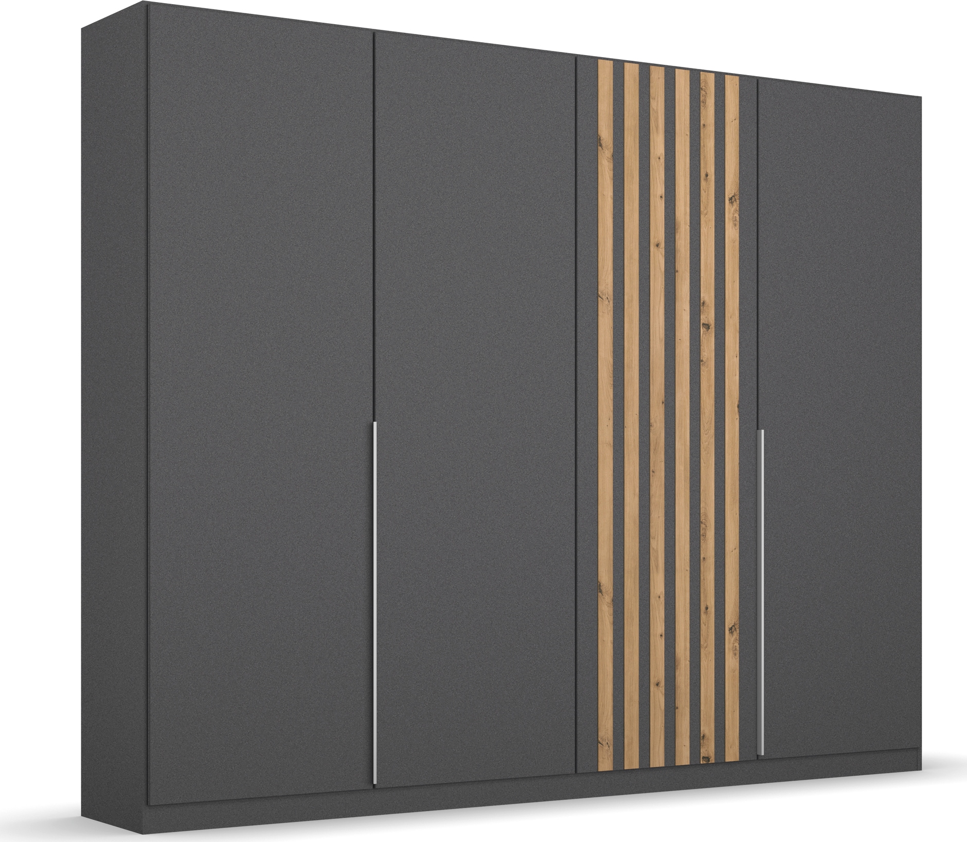rauch Drehtürenschrank »Kleiderschrank Schrank Garderobe Garderobenschrank LAMELLA«, elegante Lamellen-Auflage in 3D Akustikpaneel Optik MADE IN GERMANY