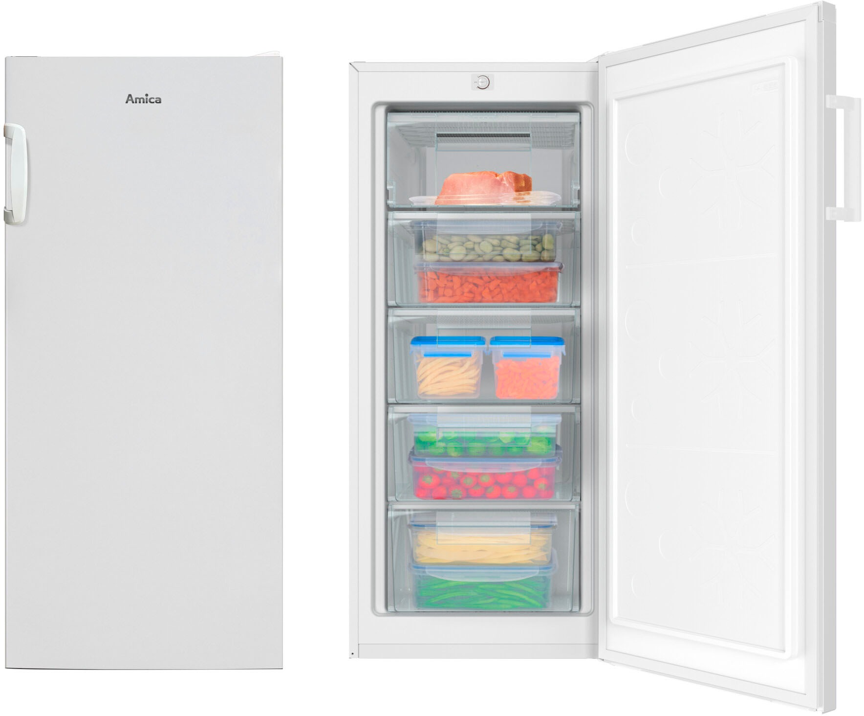 Amica Gefrierschrank »GS 321 130 W«, 125,9 cm hoch, 54 cm breit günstig online kaufen