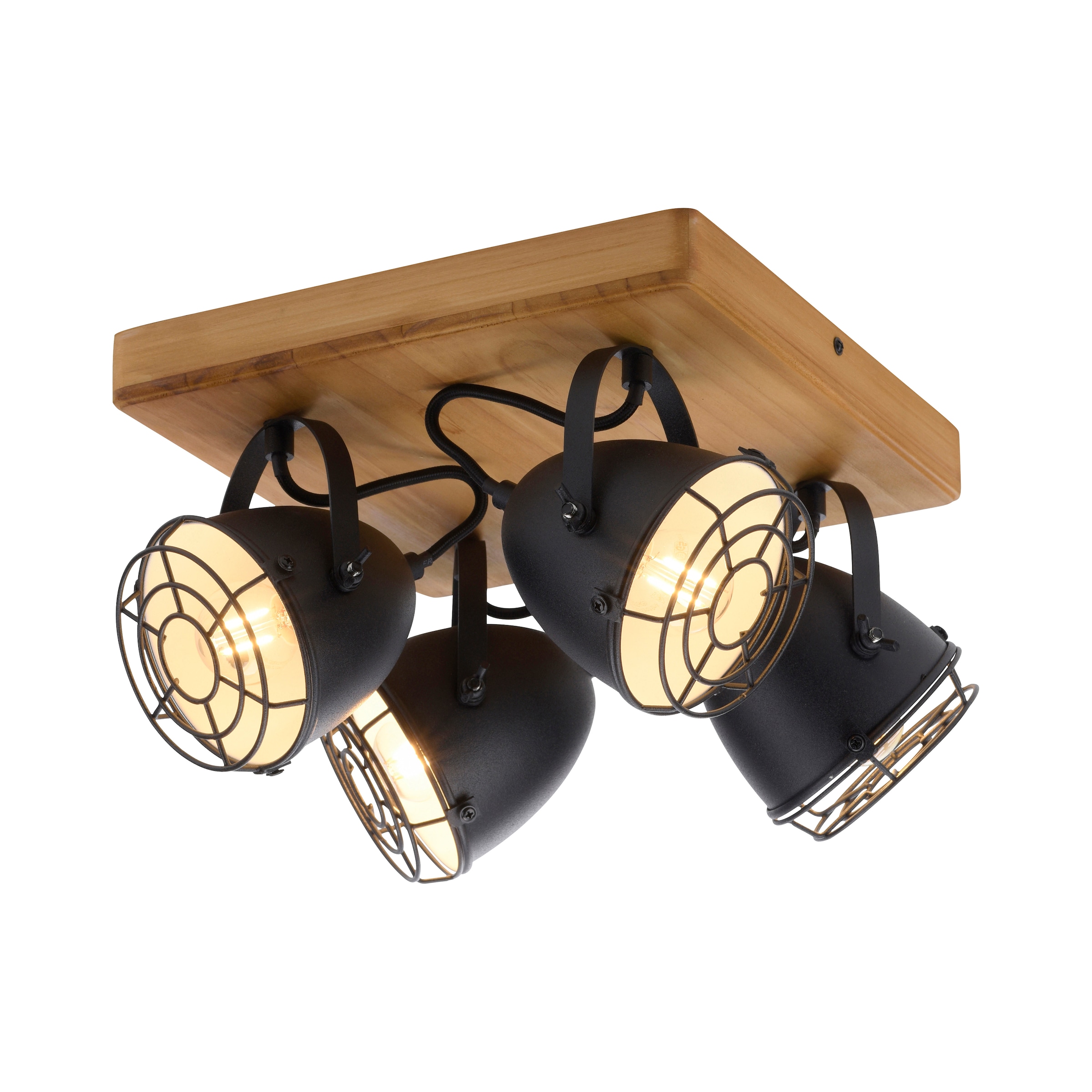 JUST LIGHT Deckenleuchte »BEETLE«, 4 flammig, Leuchtmittel E14   ohne Leuch günstig online kaufen