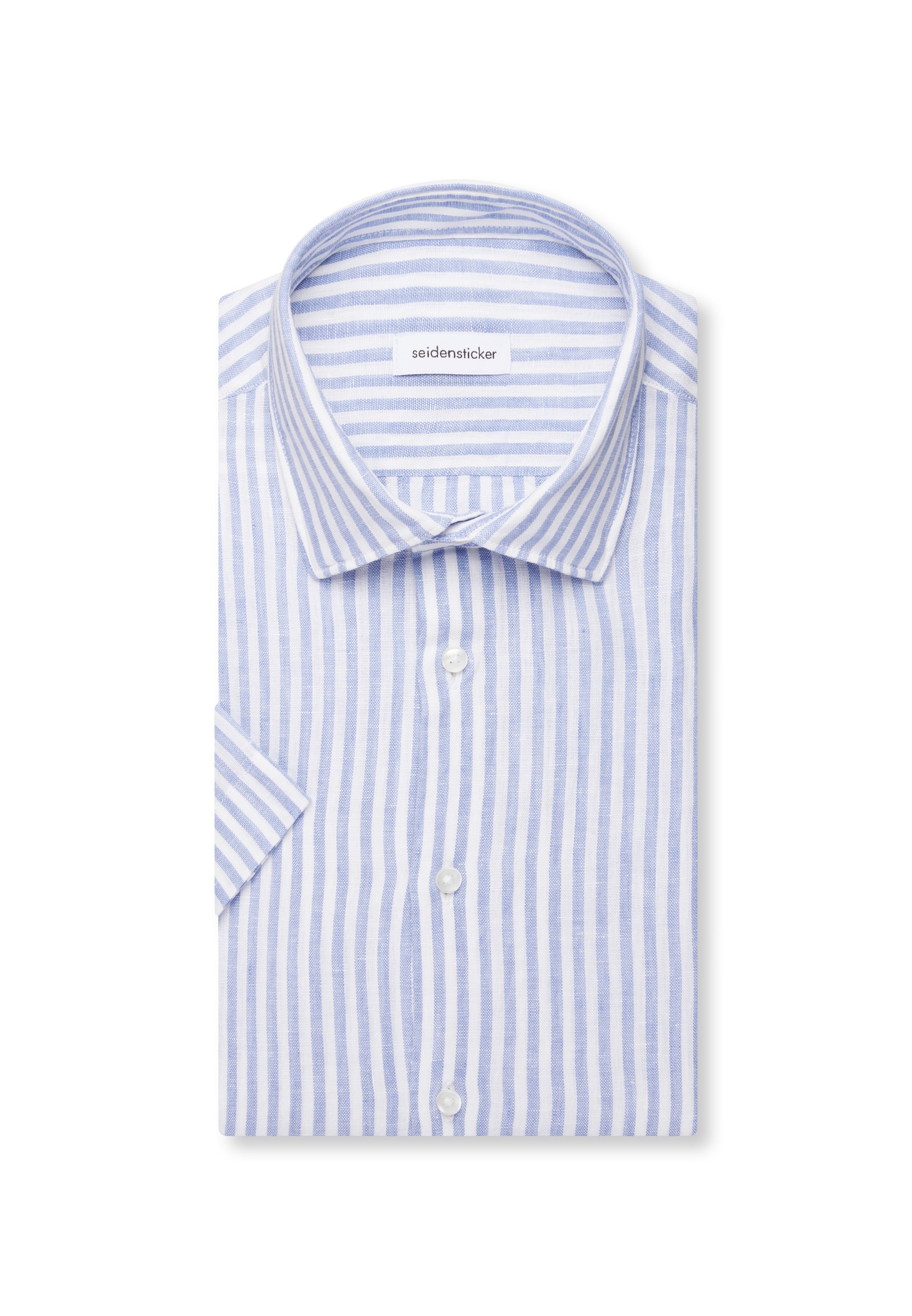 seidensticker Leinenhemd »Schwarze Rose« Slim 1/2 Kentkragen Gestreift