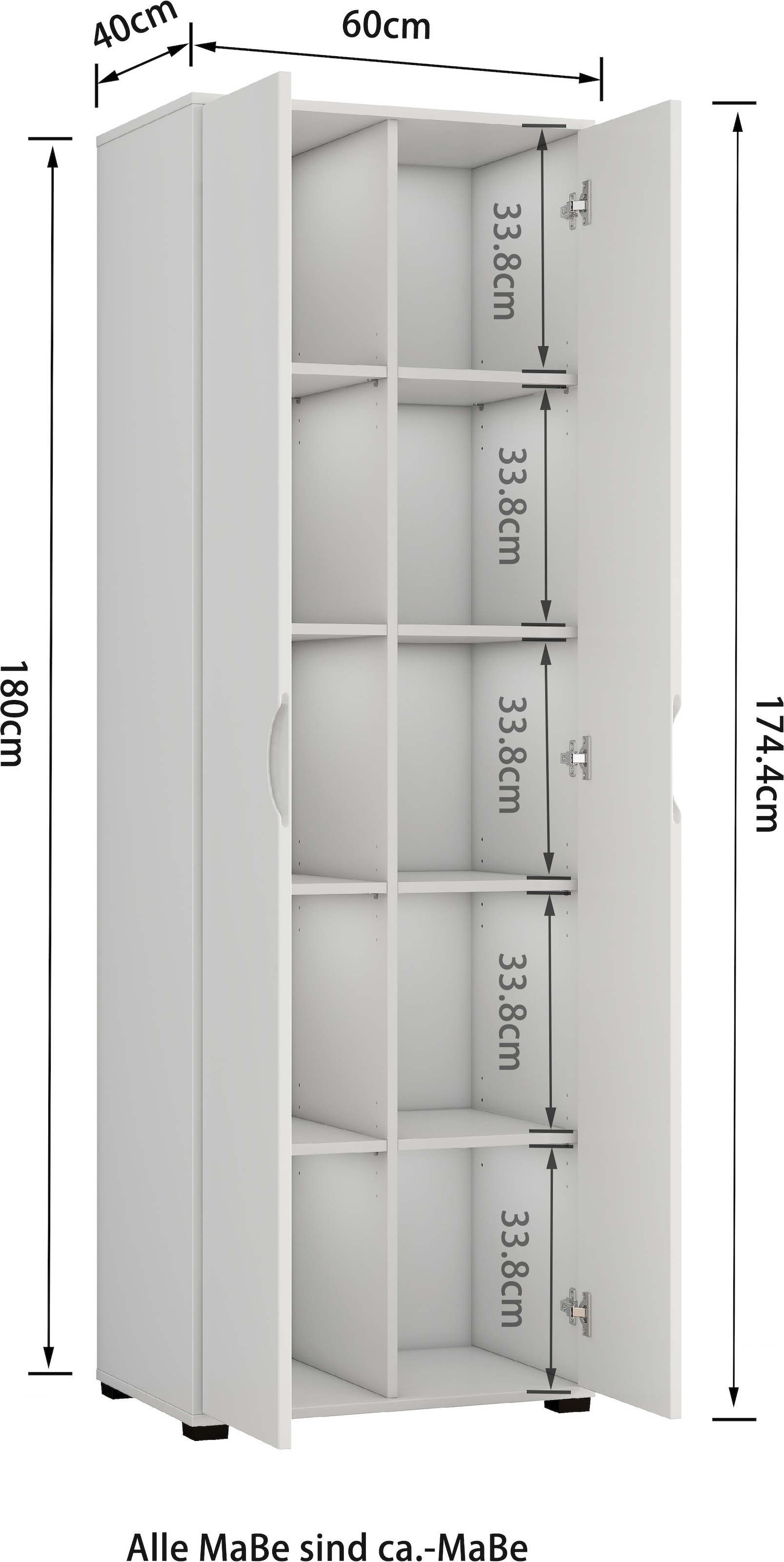 OTTO home Aktenschrank »ALENNA-AS2T« Set,  Mehrzweckschrank, modernes Design, Höhe 180 cm