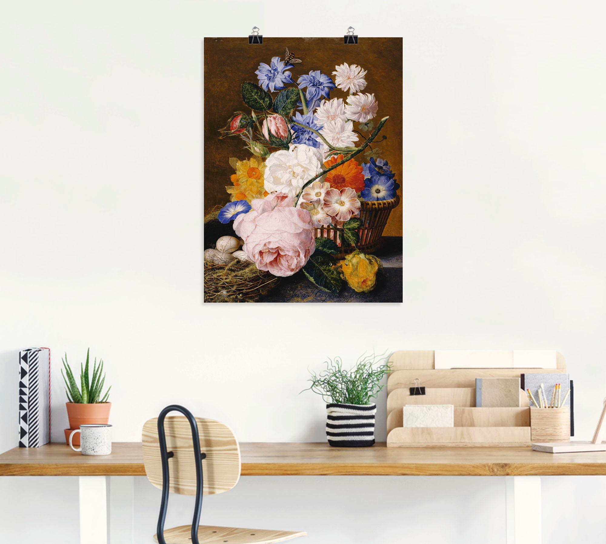 Artland Kunstdruck »Rosen Winden Osterglocken Astern«, Arrangements, (1 St.), als Leinwandbild, Wandaufkleber oder Poster in versch. Größen