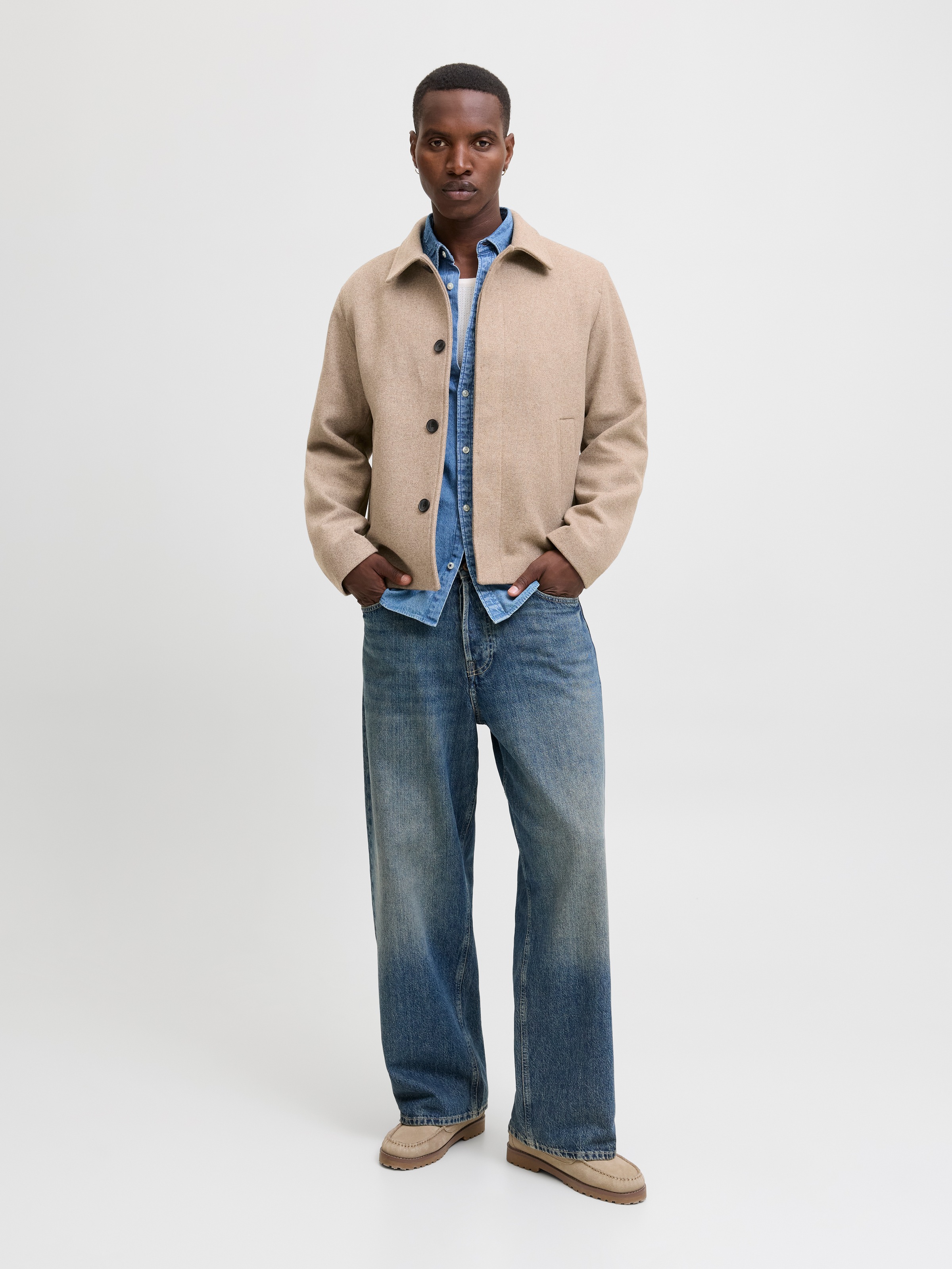 Jack & Jones Outdoorjacke »JJEHARRIS SHORT COAT SN«, ohne Kapuze
