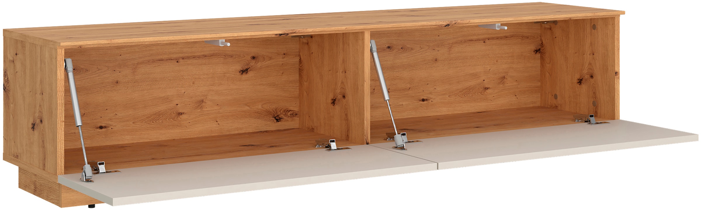 OTTO home Lowboard »2 Klappen und viel Stauraum« hängend oder stehend, grifflos, modern, Breite 160cm