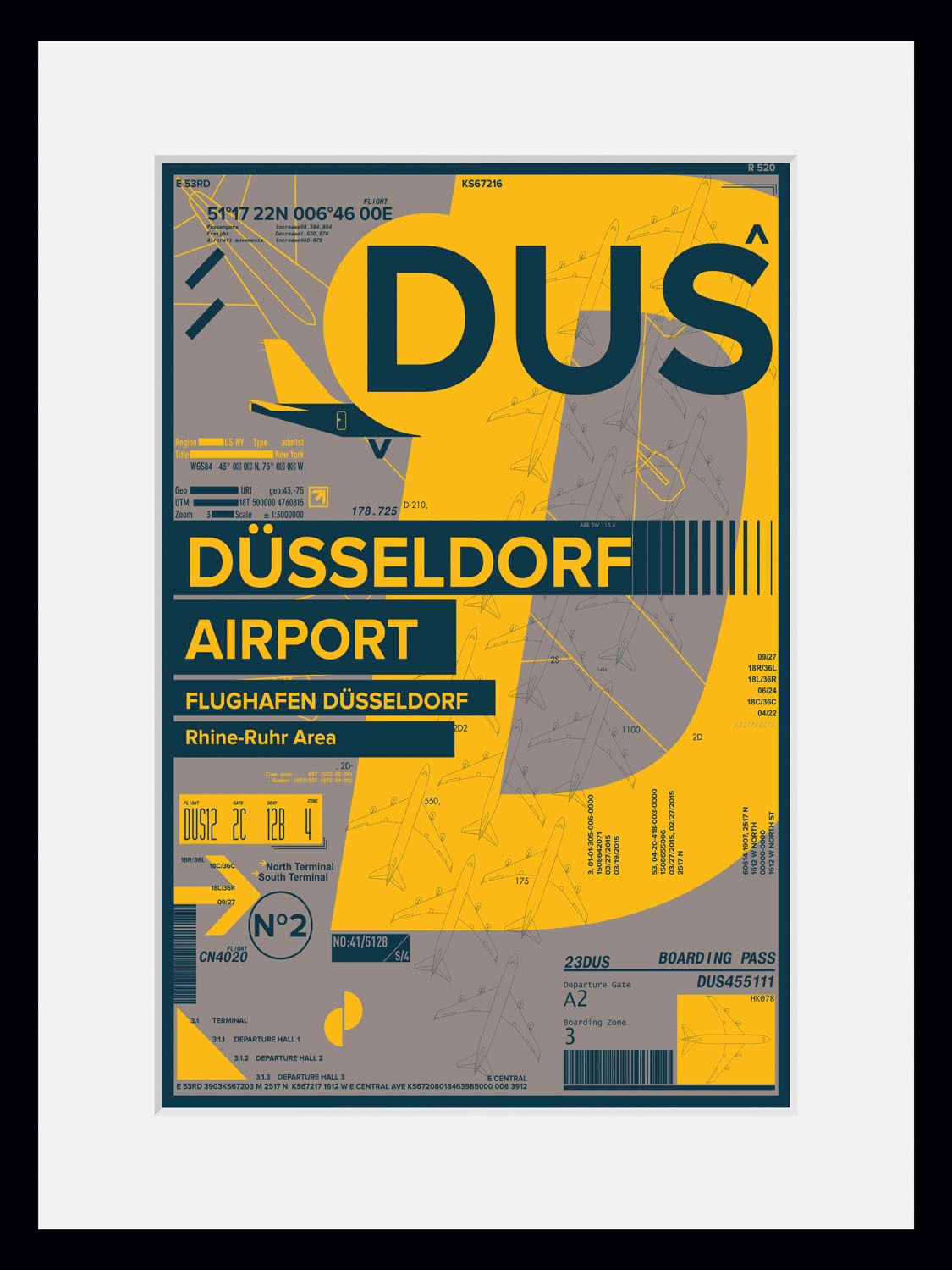 queence Bild »DUS AIRPORT«, Flugzeuge, (1 St.) günstig online kaufen