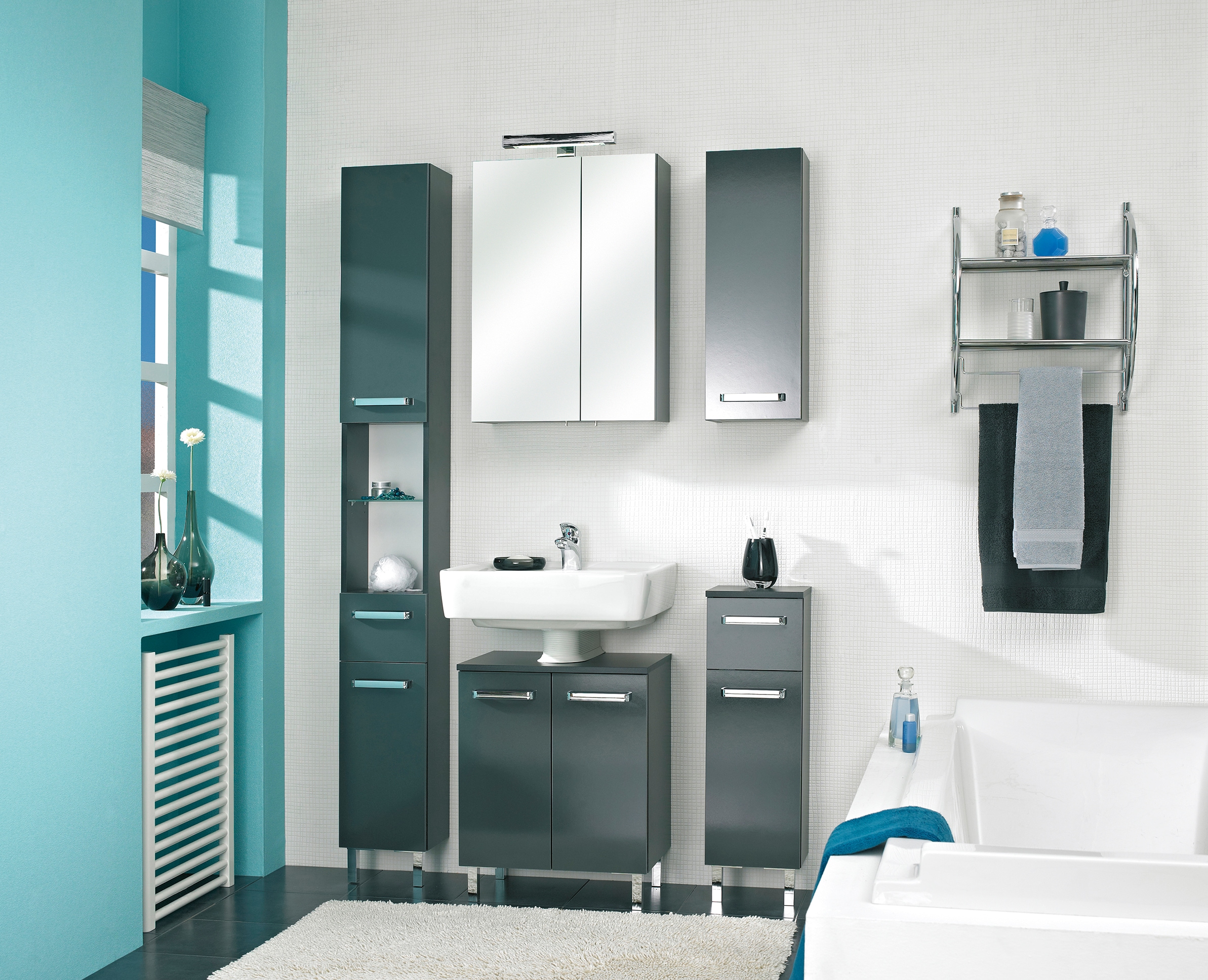 Saphir Badmöbel-Set »Quickset 311 5-teilig, Waschbeckenunterschrank und LED günstig online kaufen