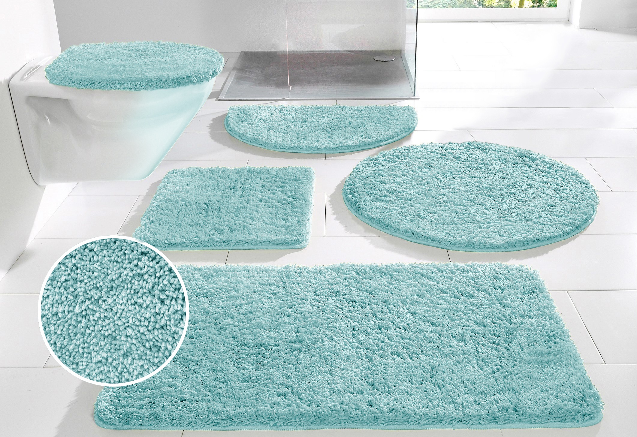 my home Badematte »Inga, Badezimmer Teppich, Badvorleger« Höhe 20 mm rutsch günstig online kaufen