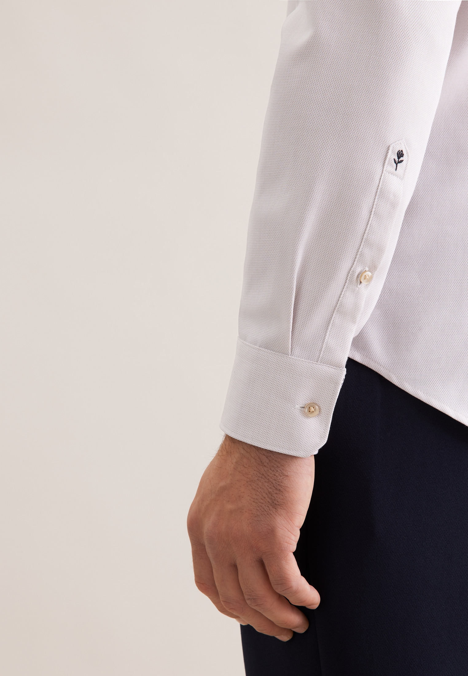 seidensticker Businesshemd »Schwarze Rose« Shaped 1/1 Kentkragen Struktur