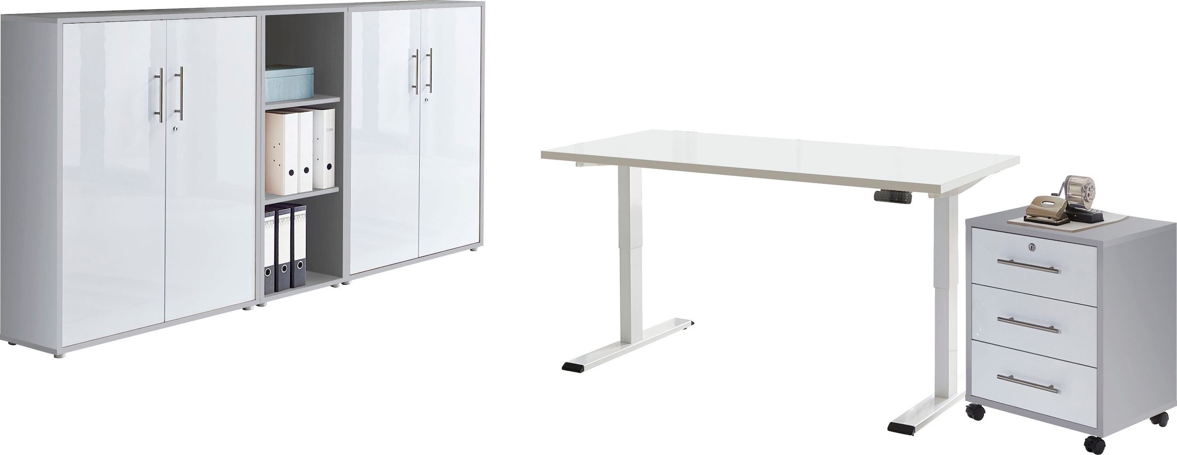 Büromöbel-Set kaufen online höhenverstellbarem Schreibtisch »Tabor«, 5 (Set, Möbel BMG elektrisch mit St.),