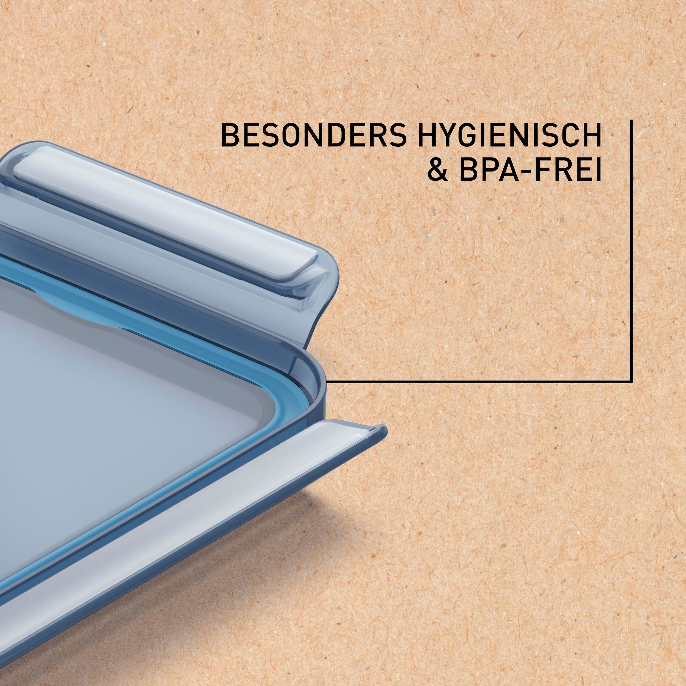 Emsa Frischhaltedose »Clip & Close Eco«, (2 tlg.), 1 L, rechteckig, Öko-Design, dicht, hygienisch, spülmaschinenfest