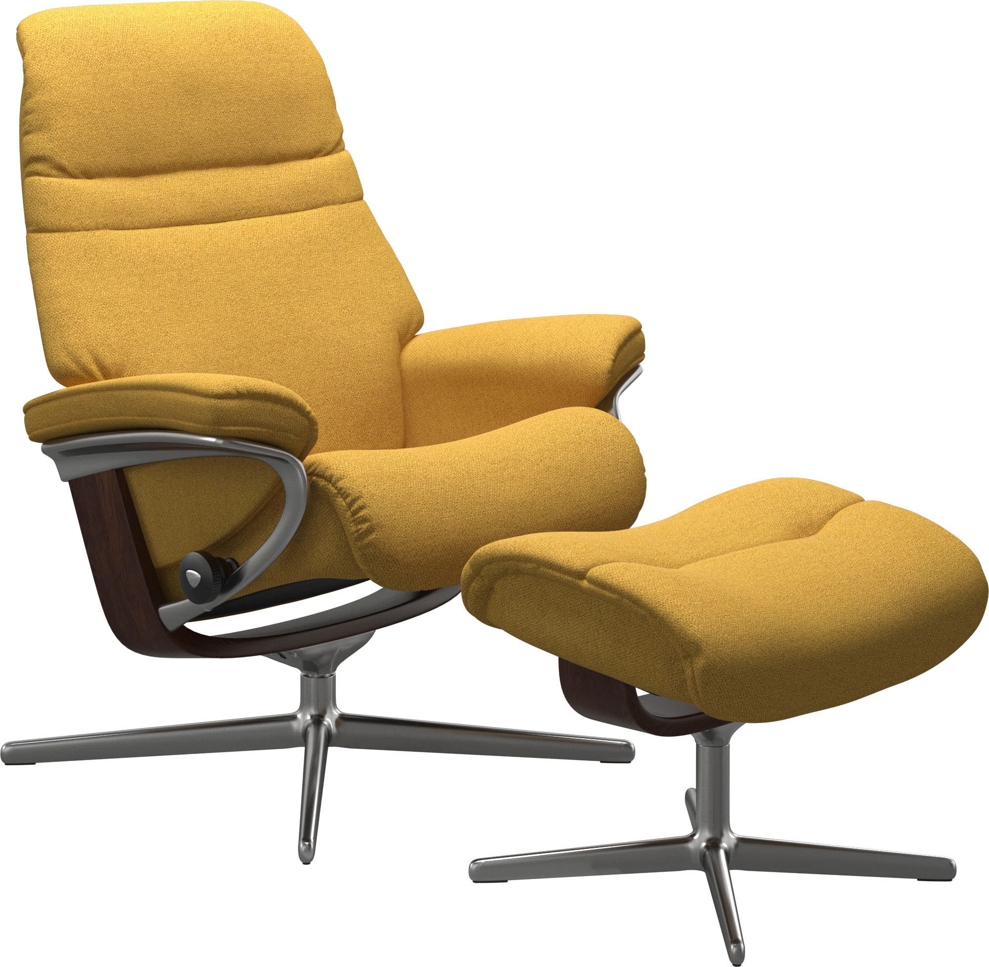 Stressless® Fußhocker »Sunrise«, mit Cross Base, Größe S, M & L, Holzakzent Braun
