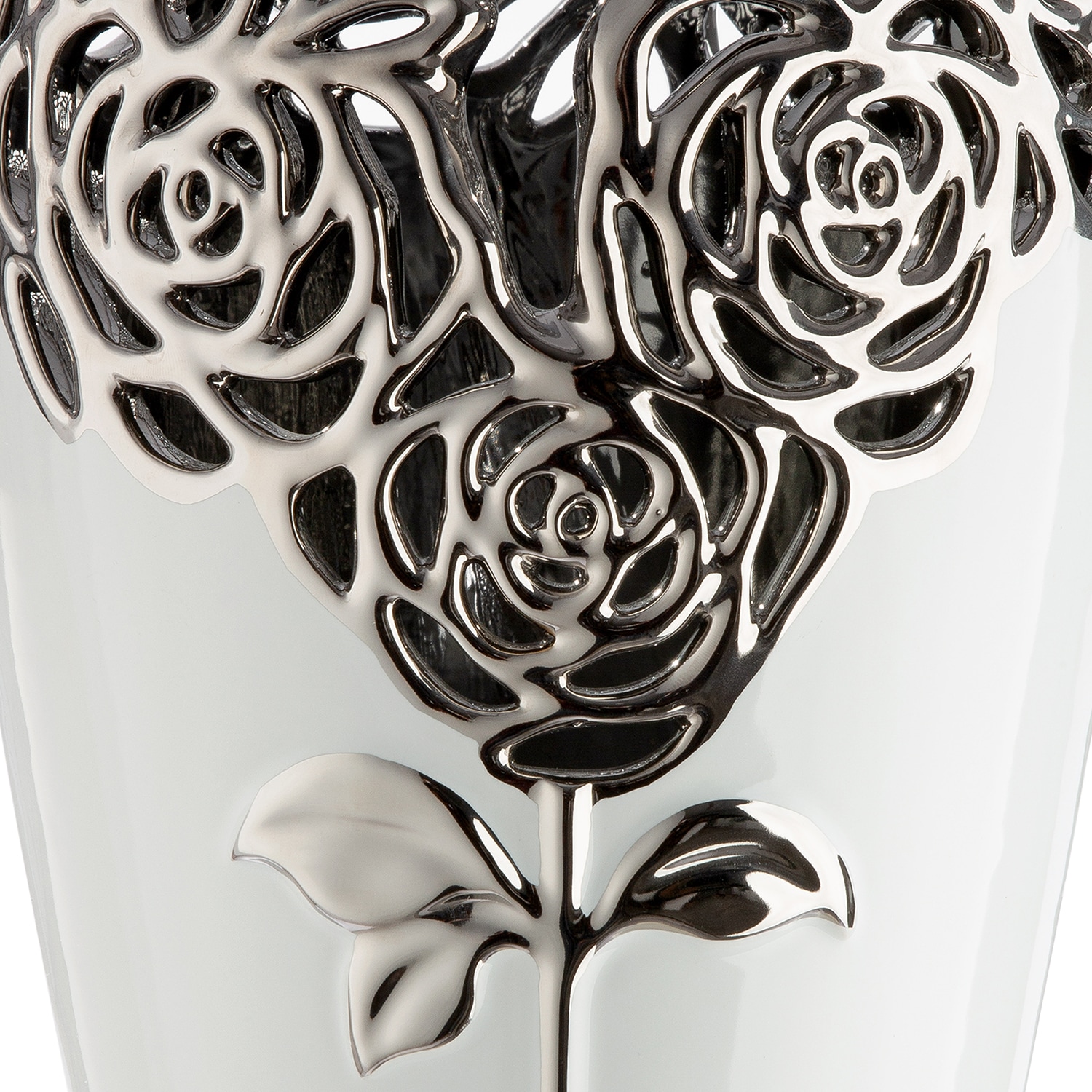 GILDE Tischvase »Vase Rose weiß H. 31,5 cm«