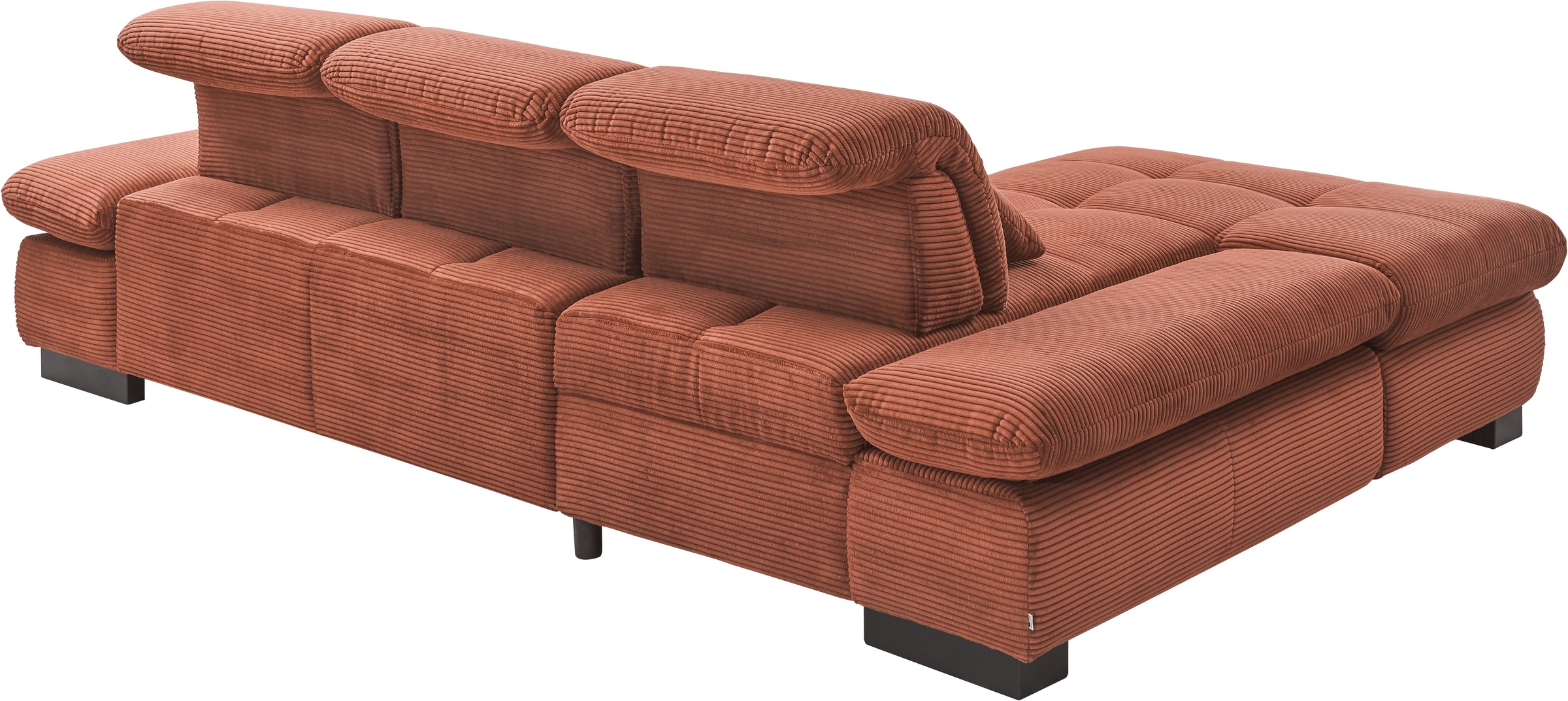 set one by Musterring Ecksofa »SO4100 V«, mit verstellbaren Kopfteilen, wahlweise mit Funktionen, Cord-Bezug