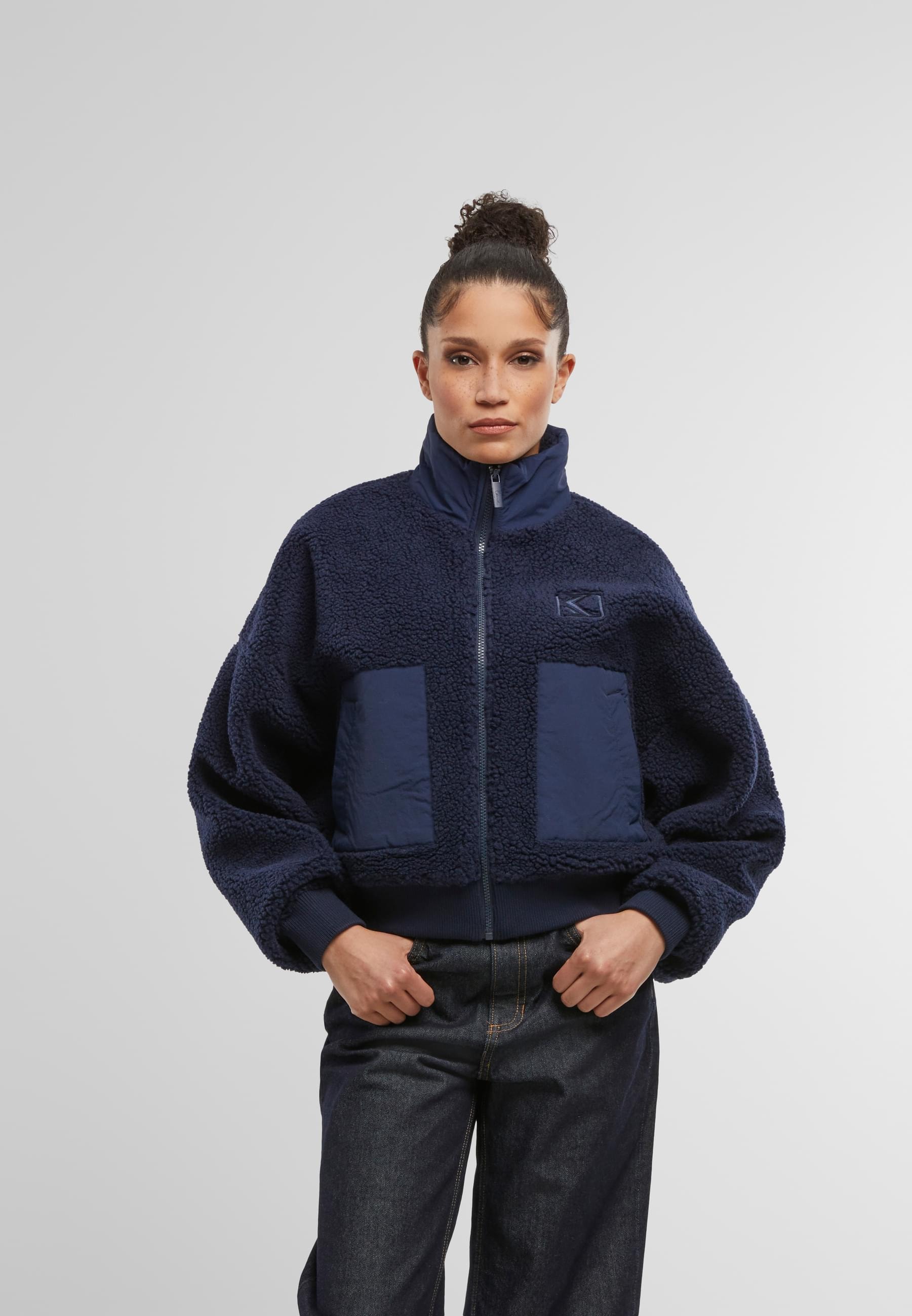 Karl Kani Bomberjacke »Karl Kani OG Crop Teddy Bomber Jacket« 1 Stk. tlg. ohne Kapuze