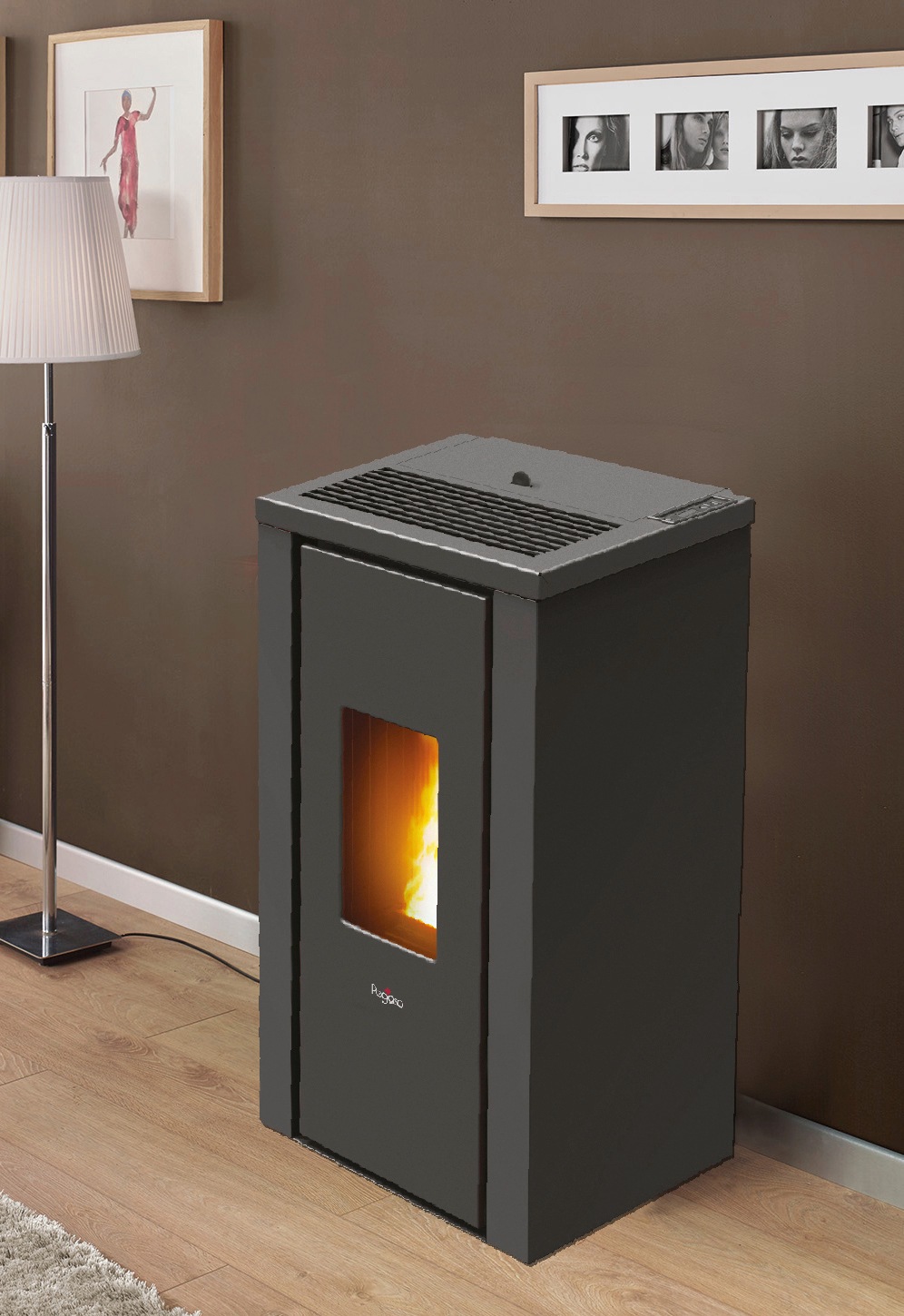 PEGASO Pelletofen Vera Stahl Anthrazit 7 kW mit Automatik günstig online kaufen