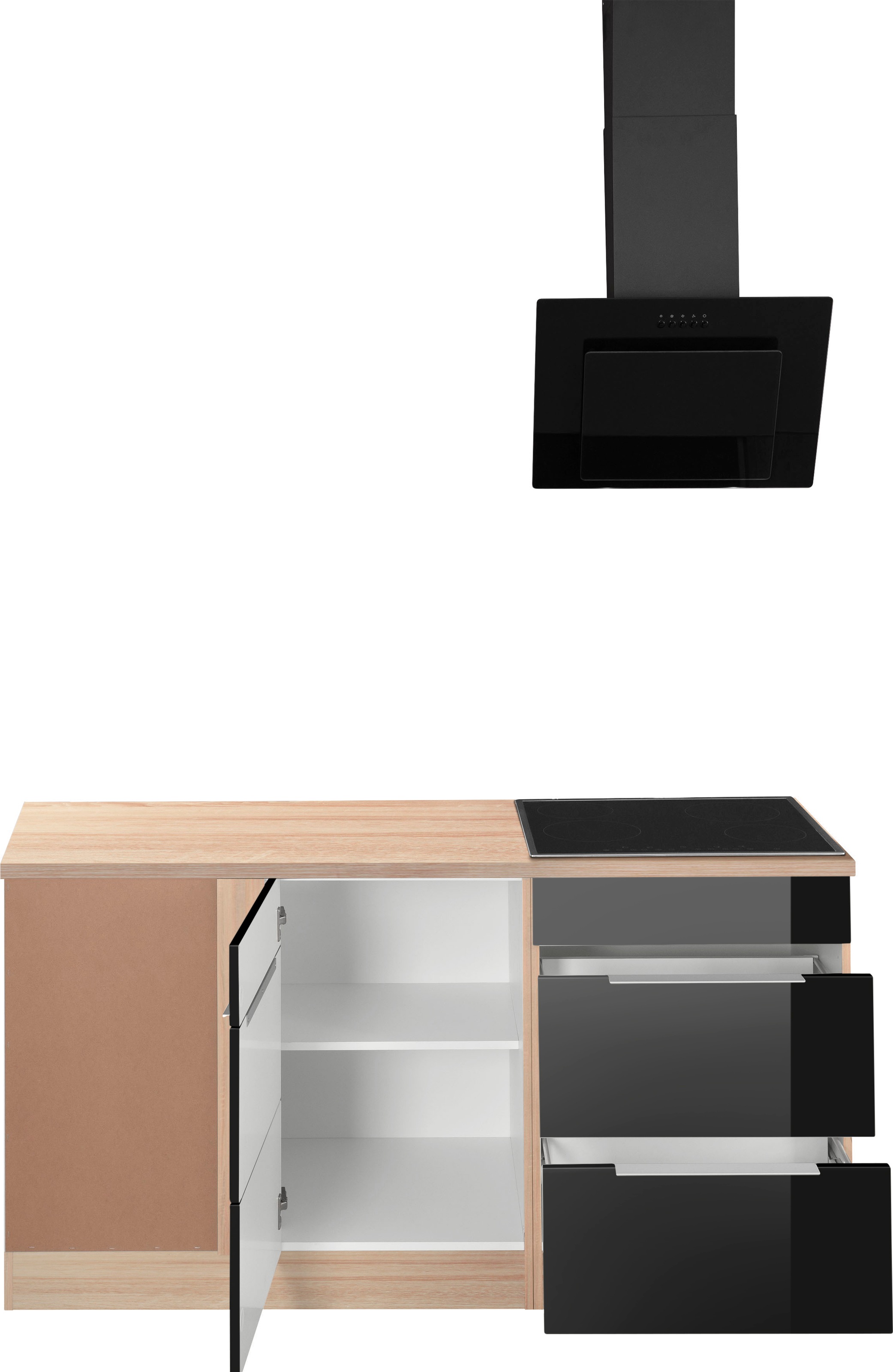 KOCHSTATION Winkelküche »KS-Brindisi«, Stellbreite 230/170 cm, wahlweise mit E-Geräten, mit MDF-Fronten