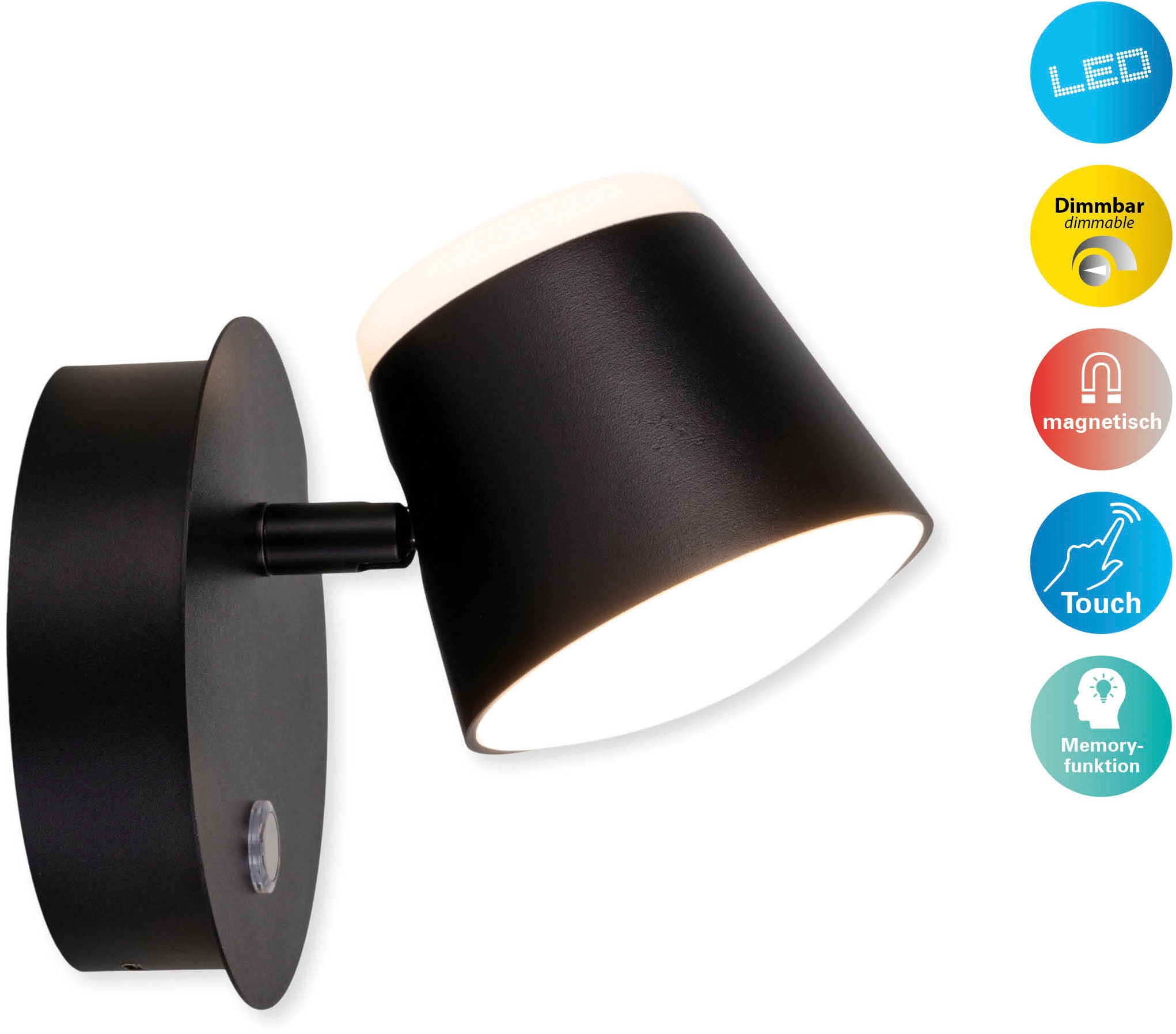näve LED Wandleuchte »Tondo«, 1 flammig, Leuchtmittel LED-Modul   LED fest günstig online kaufen