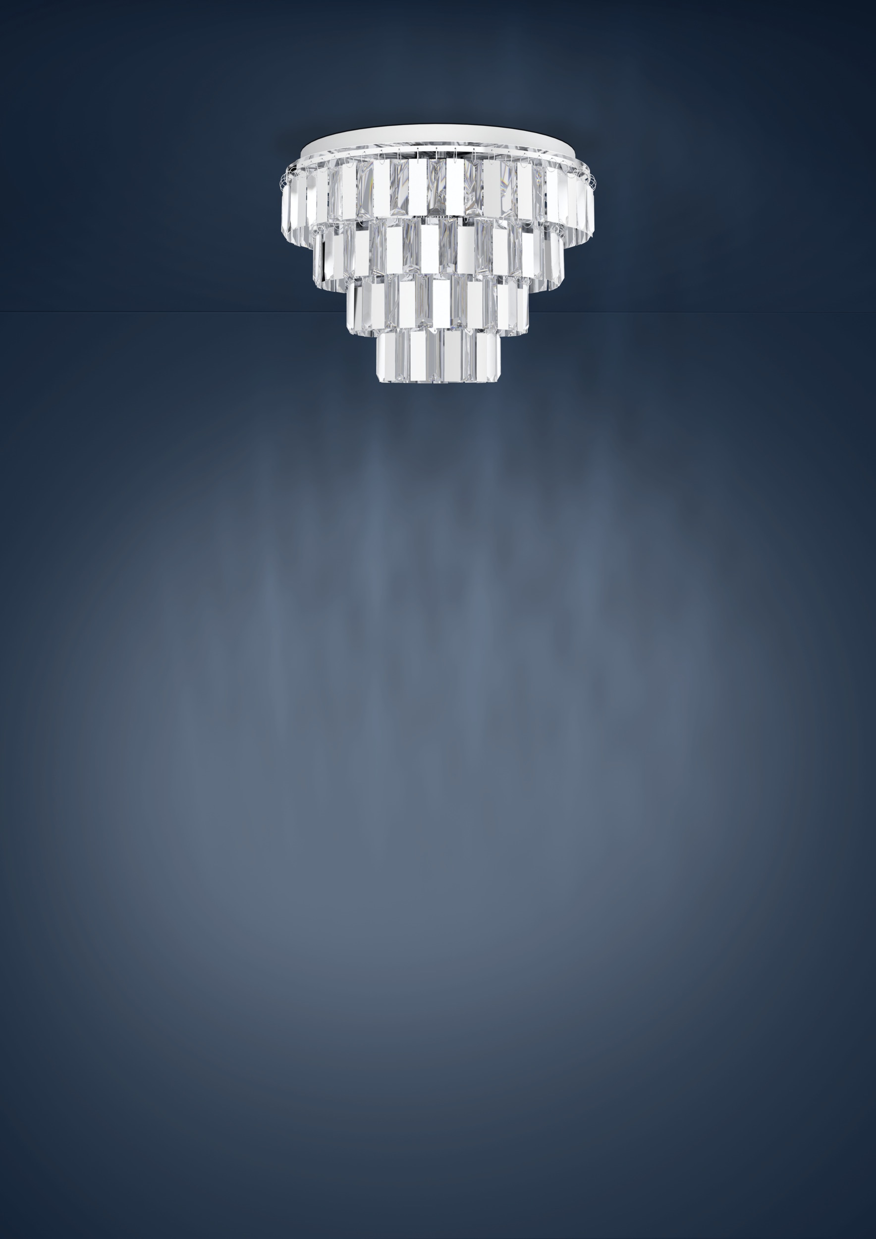 EGLO Deckenleuchte »ERSEKA Deckenlampe - Stahl - E14 - 7X40W - IP20« E14 1 Stk. Wohzimmerlampe, Esszimmerlampe, Flur, Schlafzimmer, H53,5 x Ø48,5 cm