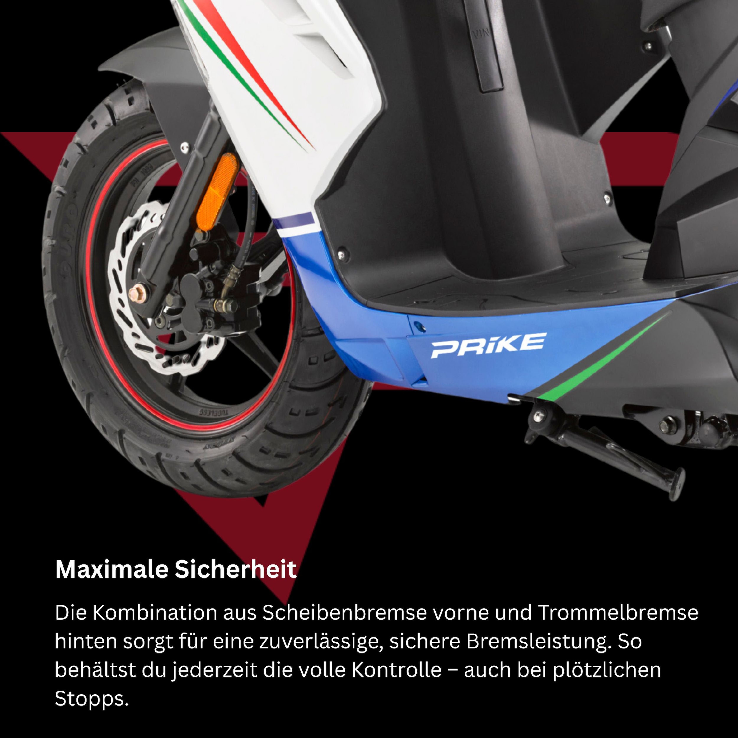 PRIKE Motorroller »PRIKE P19 50 Sport, E5 (45km/h)«, 50 cm³, 45 km/h, Euro 5, 3,1 PS