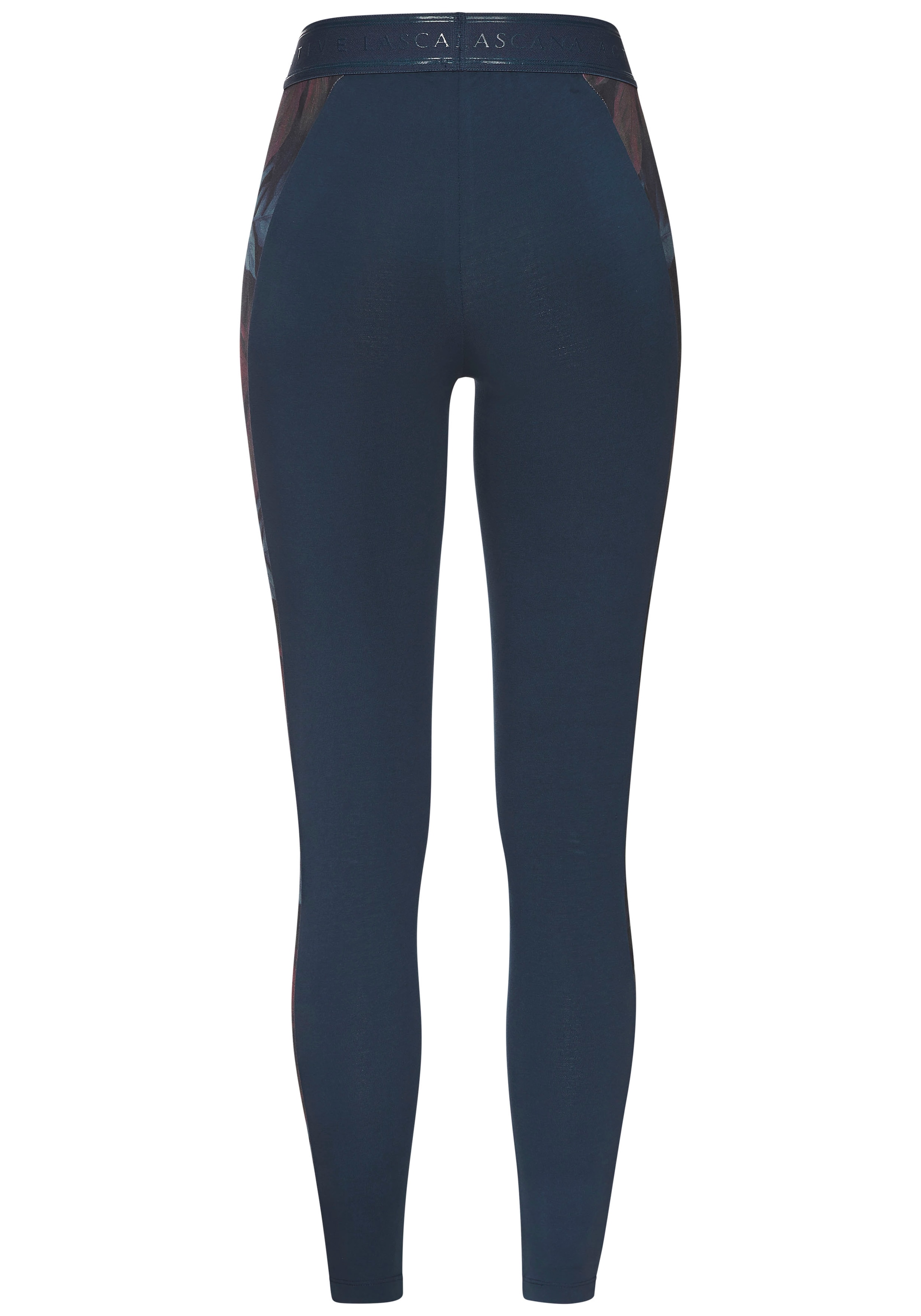 LASCANA ACTIVE Funktionsleggings, Sportleggings mit seitlichen floralen Einsätzen