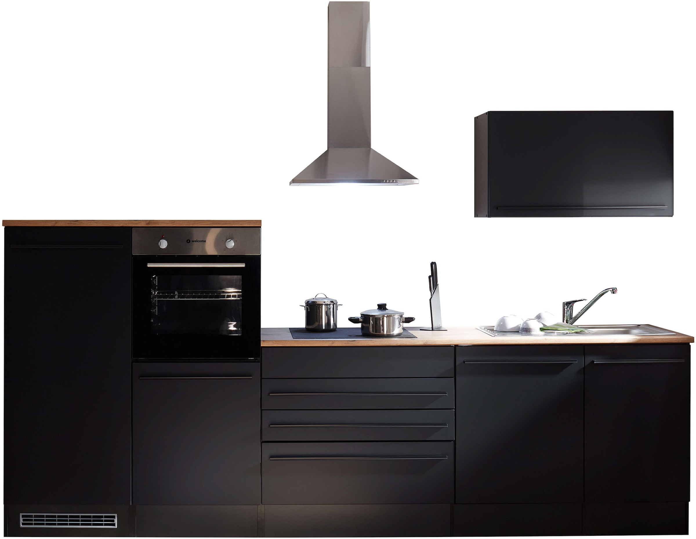 BASIC by Balculina Küchenzeile »Jazz«, Breite 320 cm, wahlweise mit E-Geräten