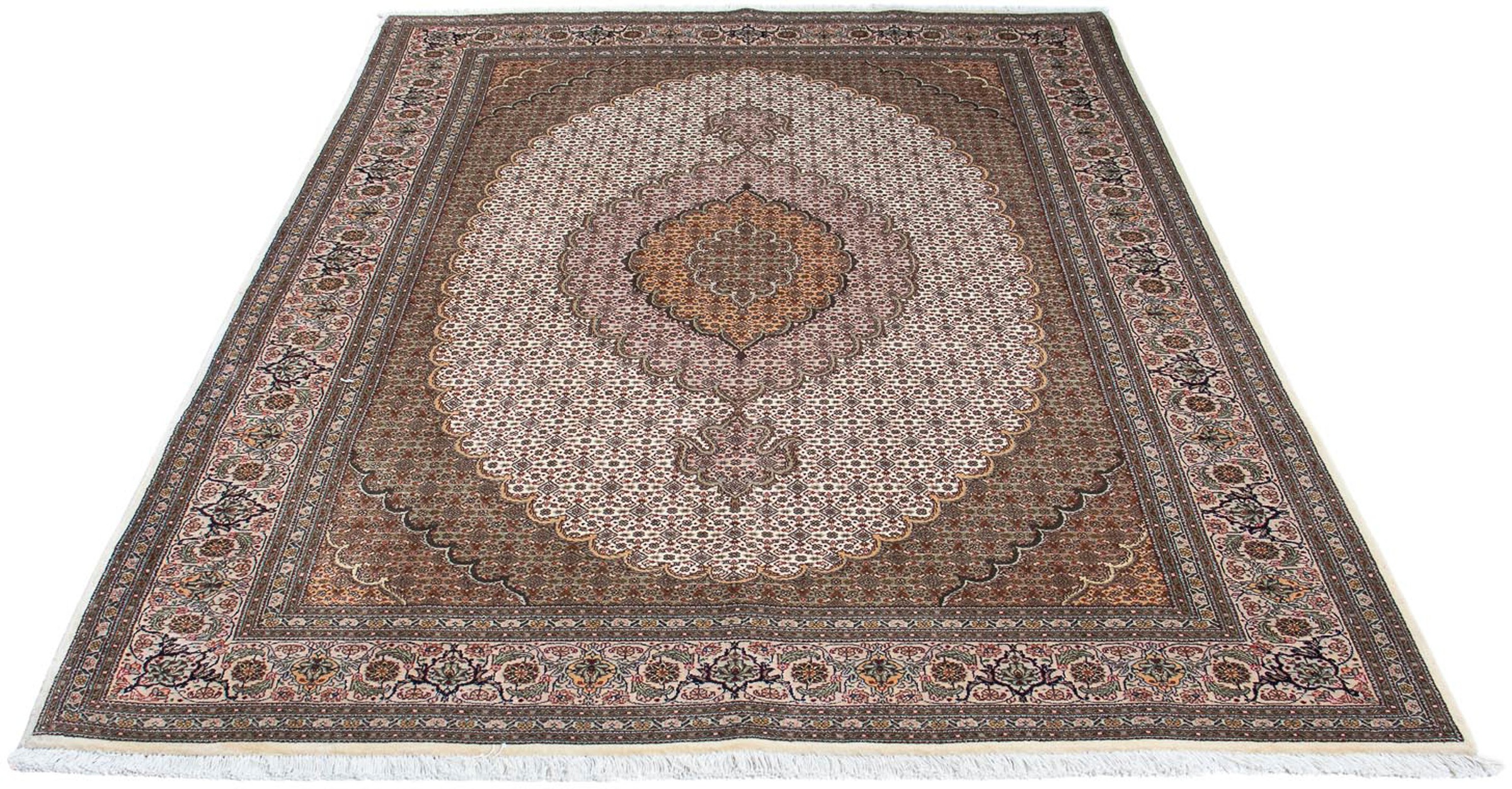 morgenland Orientteppich »Perser - Täbriz - 208 x 150 cm - beige«, rechteck günstig online kaufen