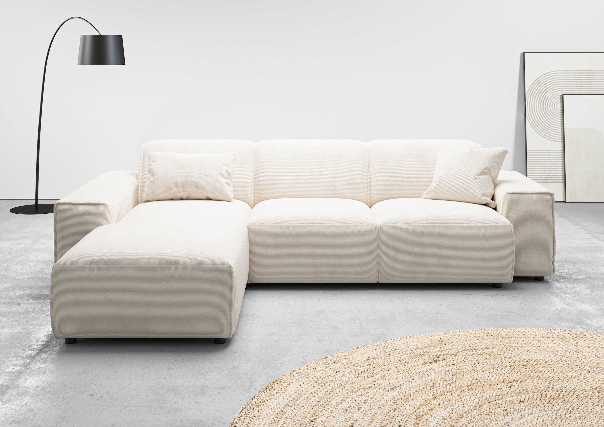 andas Ecksofa "Glimminge L-Form auch in Breitcord, Feincord + Easy care-Bez günstig online kaufen