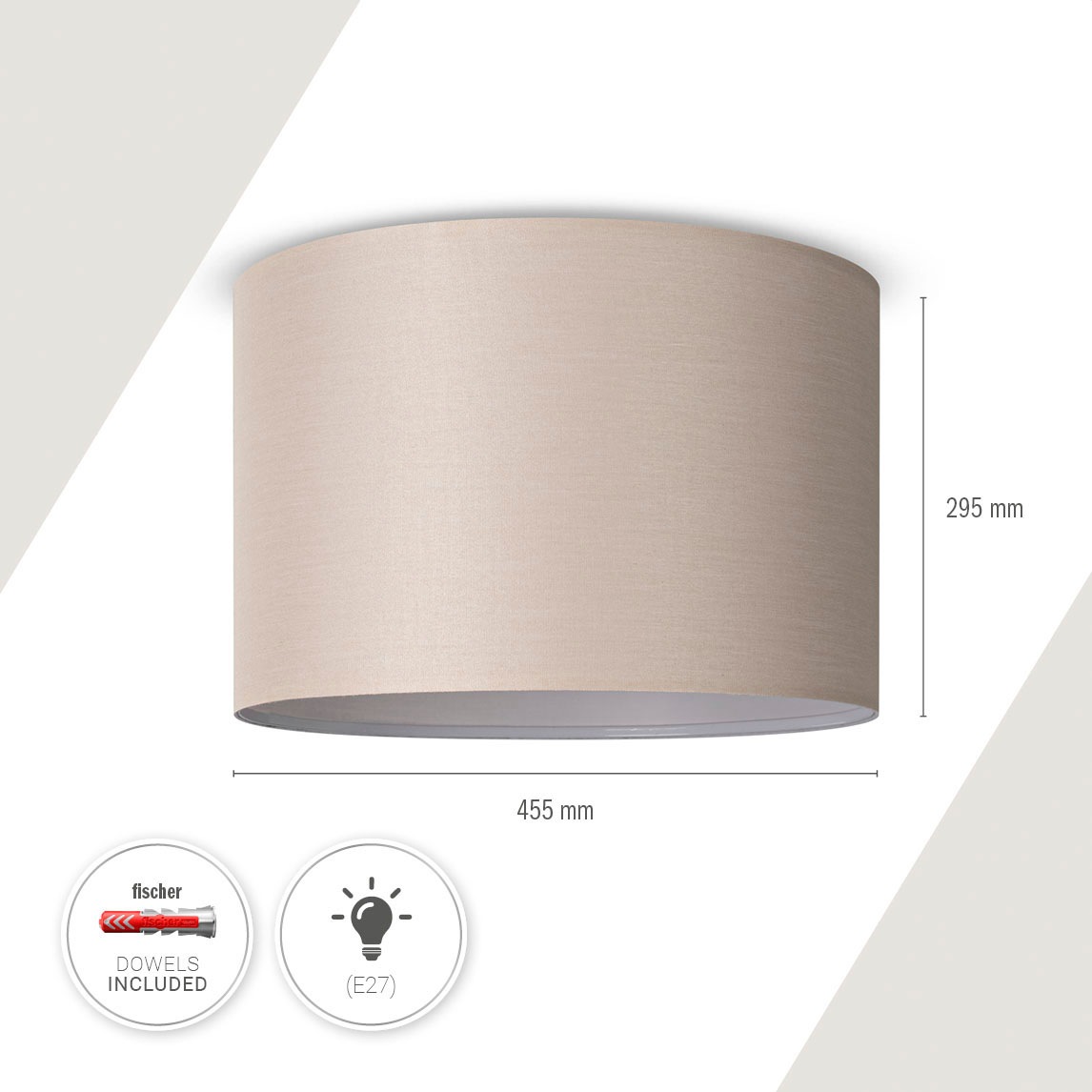 Paco Home Deckenleuchte »Uni Color« E27 LED Deckenleuchte Wohnzimmer Und Schlafzimmer, Unifarben, Deko E27