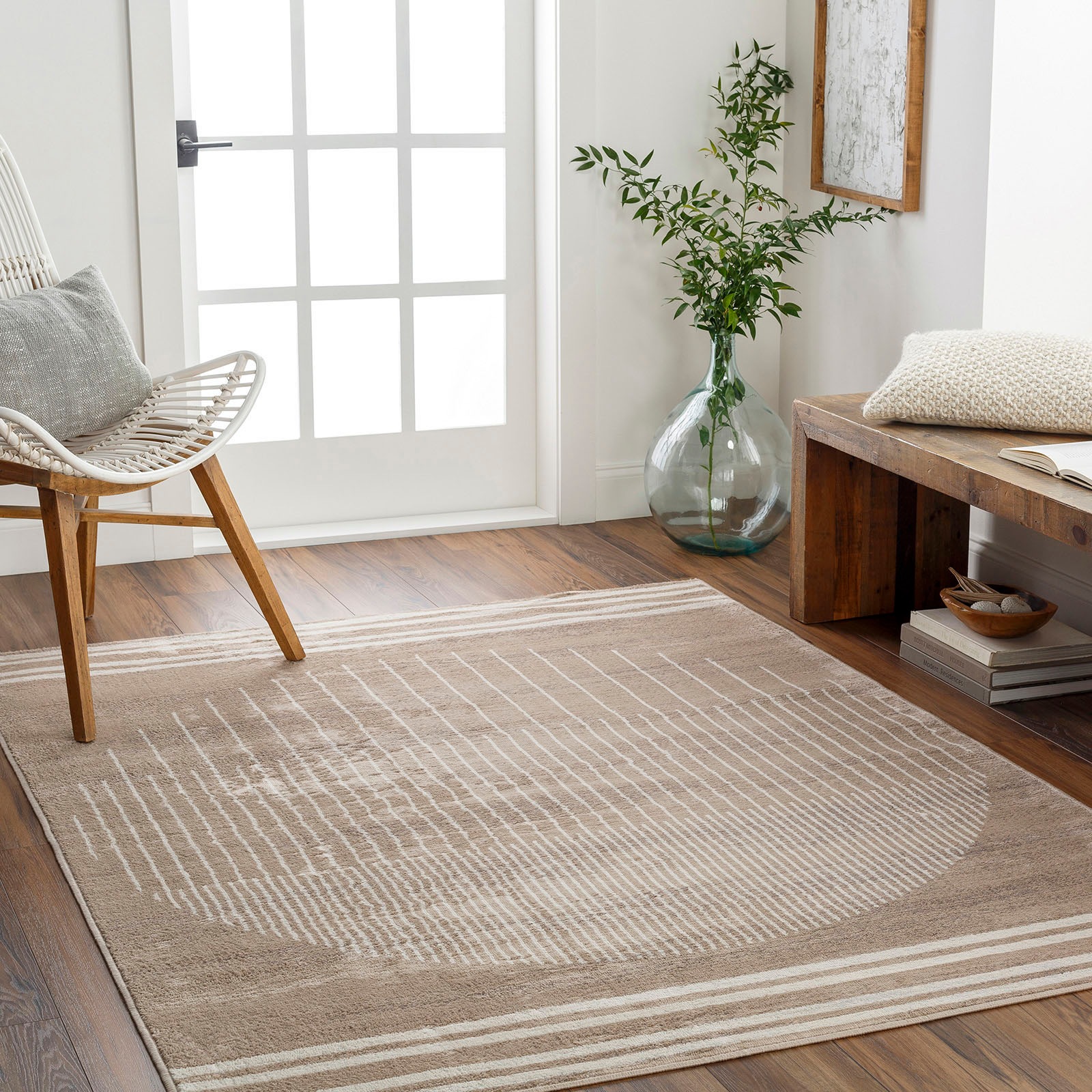 Livabliss Teppich »SANTIAGO«, rechteckig, 10 mm Höhe, Skandinavischer Teppich, Kurzflor Boho-Wohnzimmerteppich, Läufer