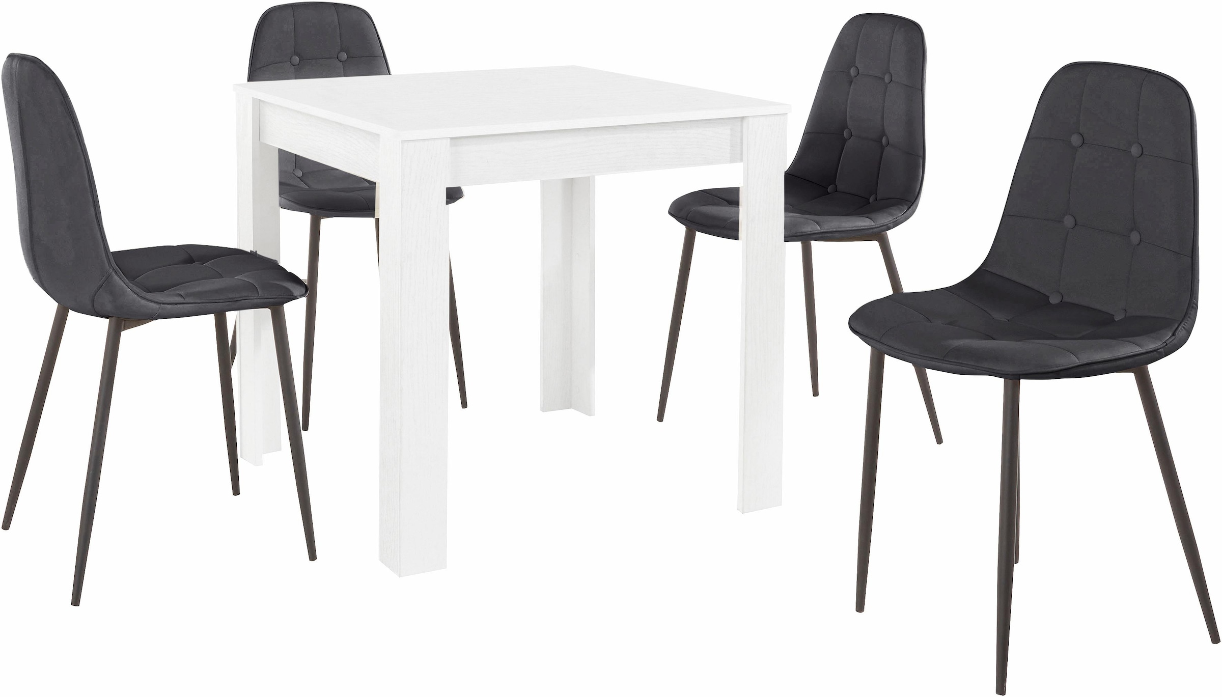 INOSIGN Essgruppe, (Set, 5 tlg.), mit Esstisch 80 cm breit