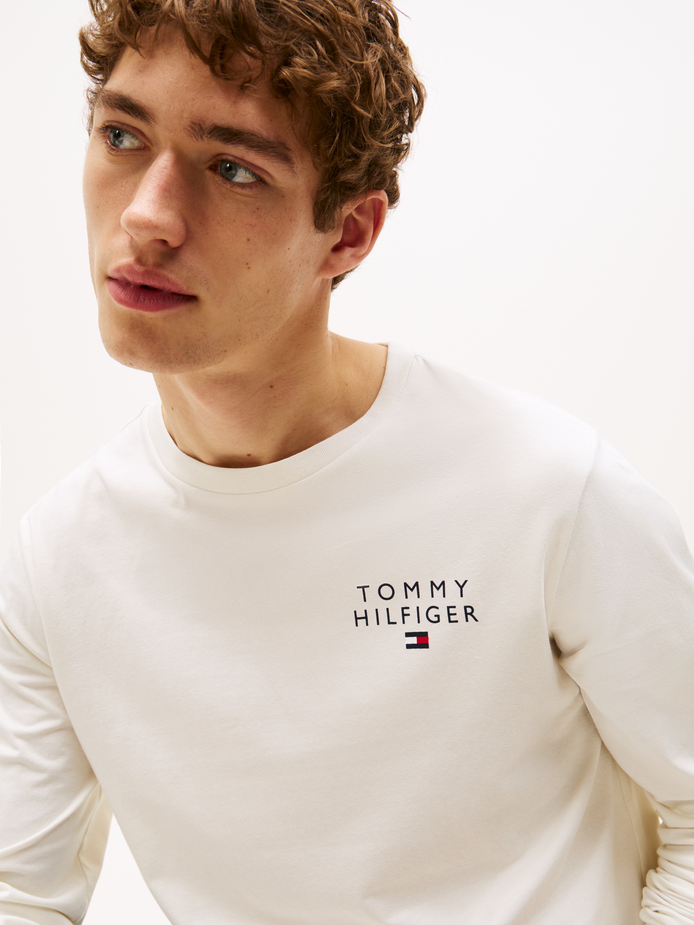 Tommy Hilfiger Underwear Schlafanzug »LS WOVEN PJ SET PRINT DRAWSTRING«, (Set, 2 tlg.), mit Print