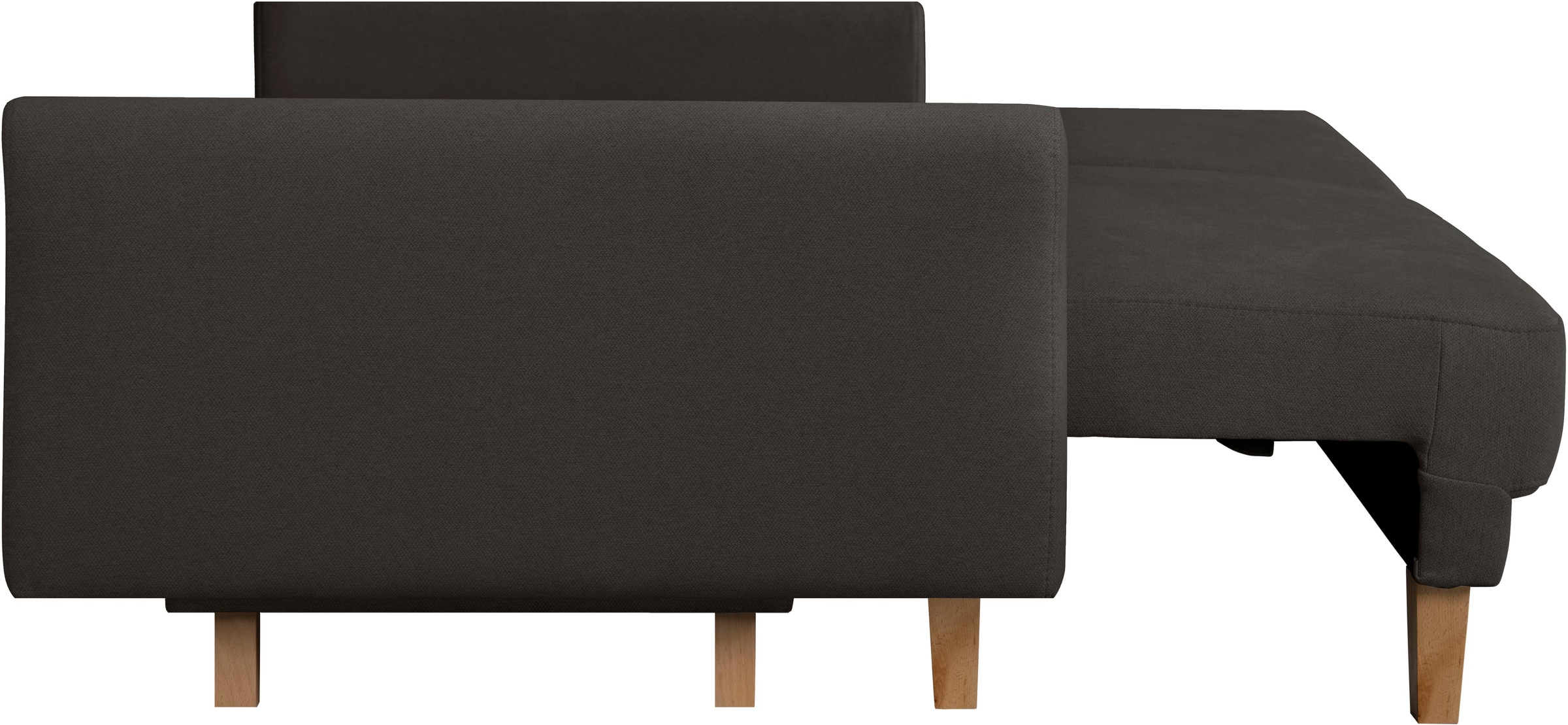 Home affaire 3-Sitzer »TRIPLO optionale Schlafsofa mit Bettkasten, Maße B/T/H: 215/100/89 cm«, Wahlweise Bettfunktion - Liegefläche 145x191 cm, Rücken-, Zierkissen