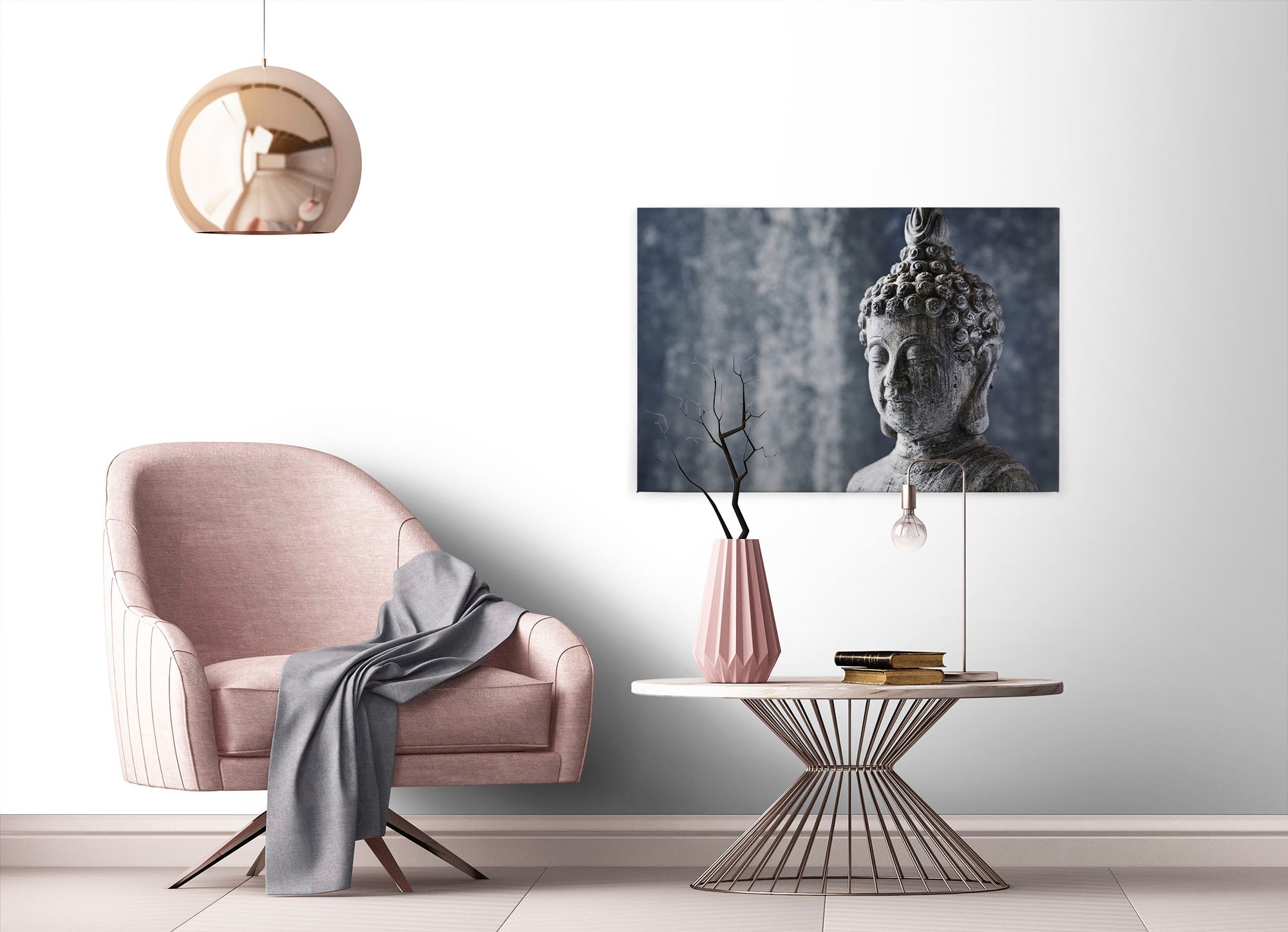 A.S. Création Leinwandbild »Asian Culture«, Kunst-Gemälde-Kinder, (1 St.), Asiatisch Buddha Relax Keilrahmen Entspannung Leinwand-Bild Wohnzimmer