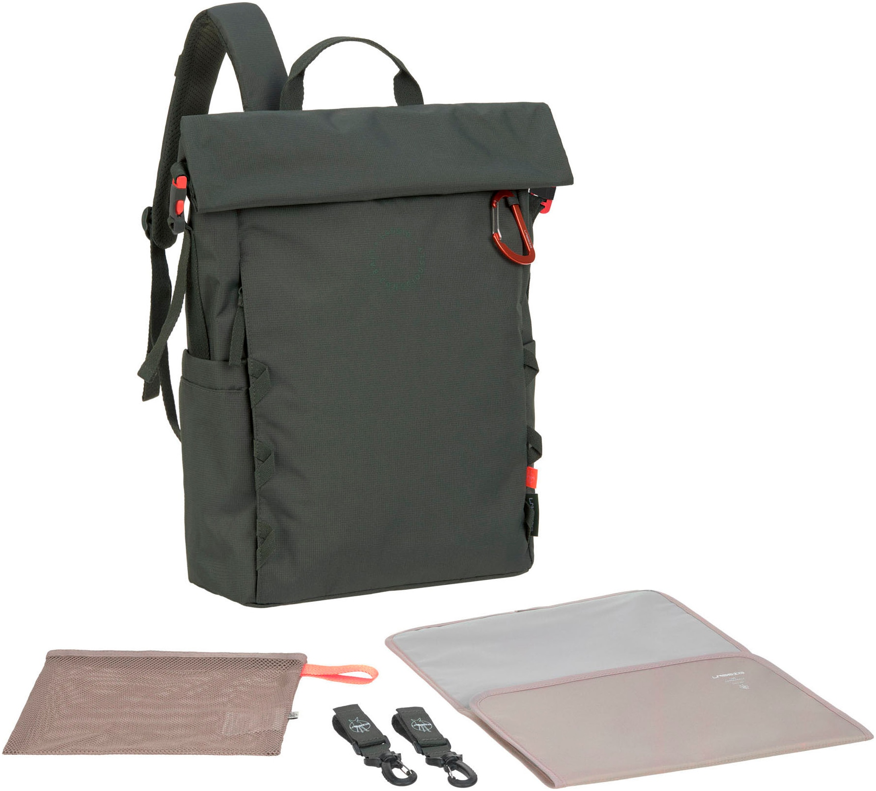 LÄSSIG Wickelrucksack »Green Label, Outdoor Rolltop Backpack, dark olive«