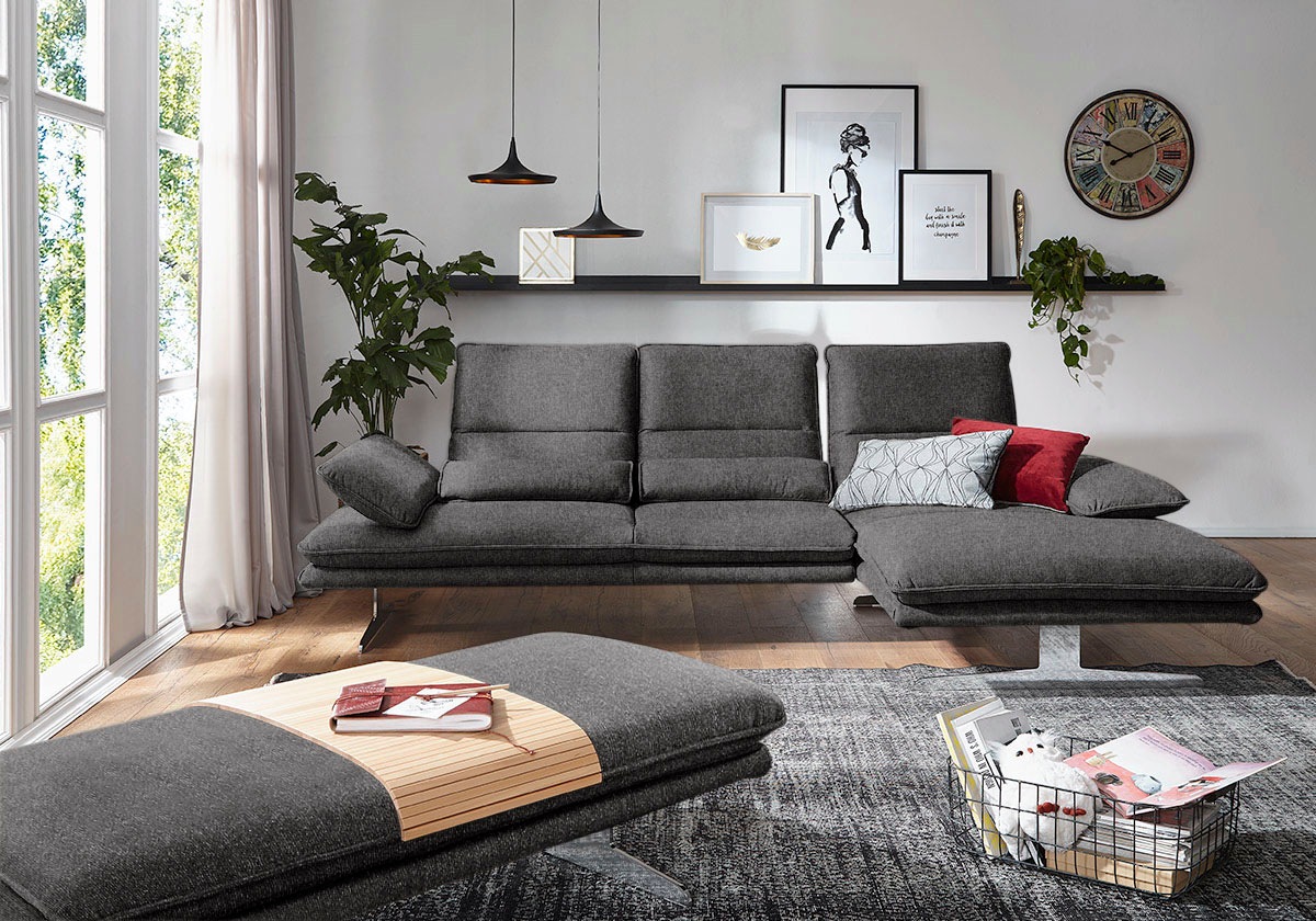 W.SCHILLIG Ecksofa »broadway, Designsofa mit tollem Sitzkomfort, L-Form«, S günstig online kaufen