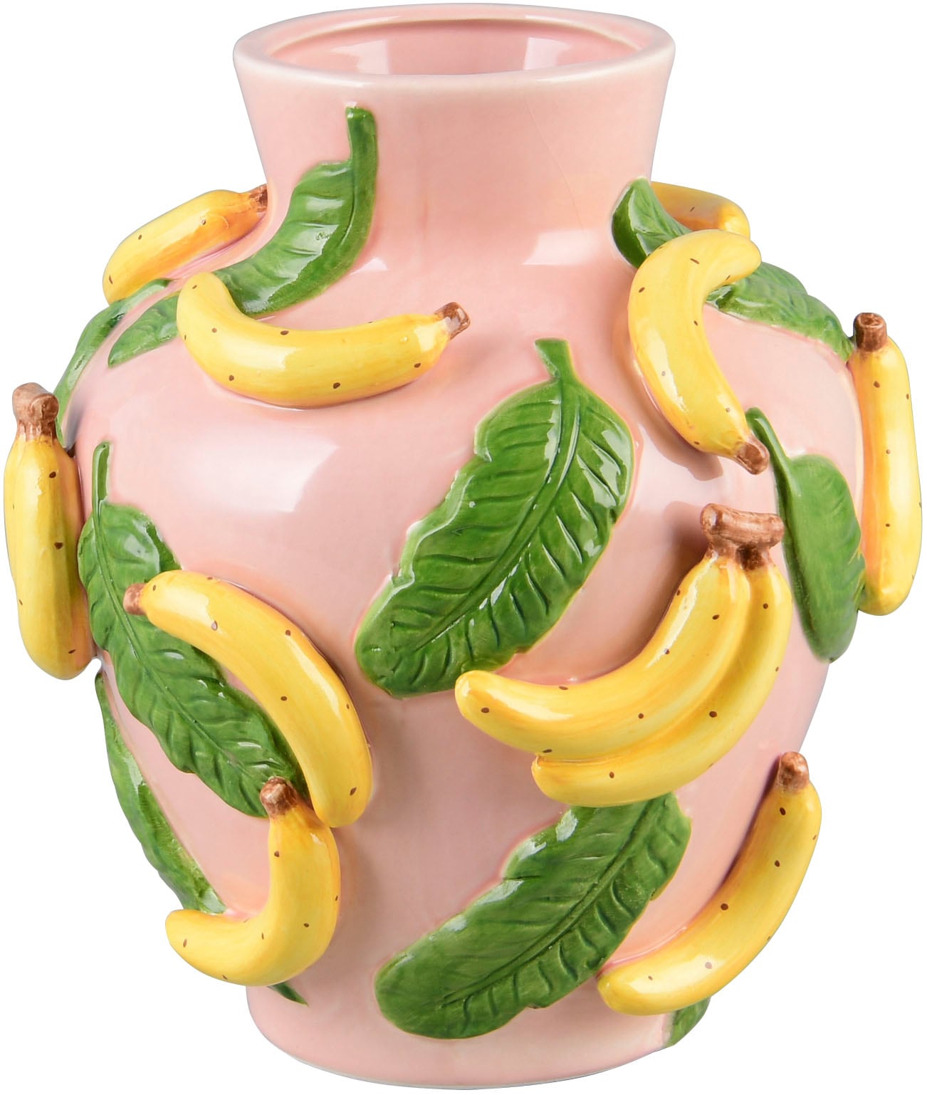 MIRRORS AND MORE Dekovase »BANA« Bunte Dekovase mit Bananen günstig online kaufen