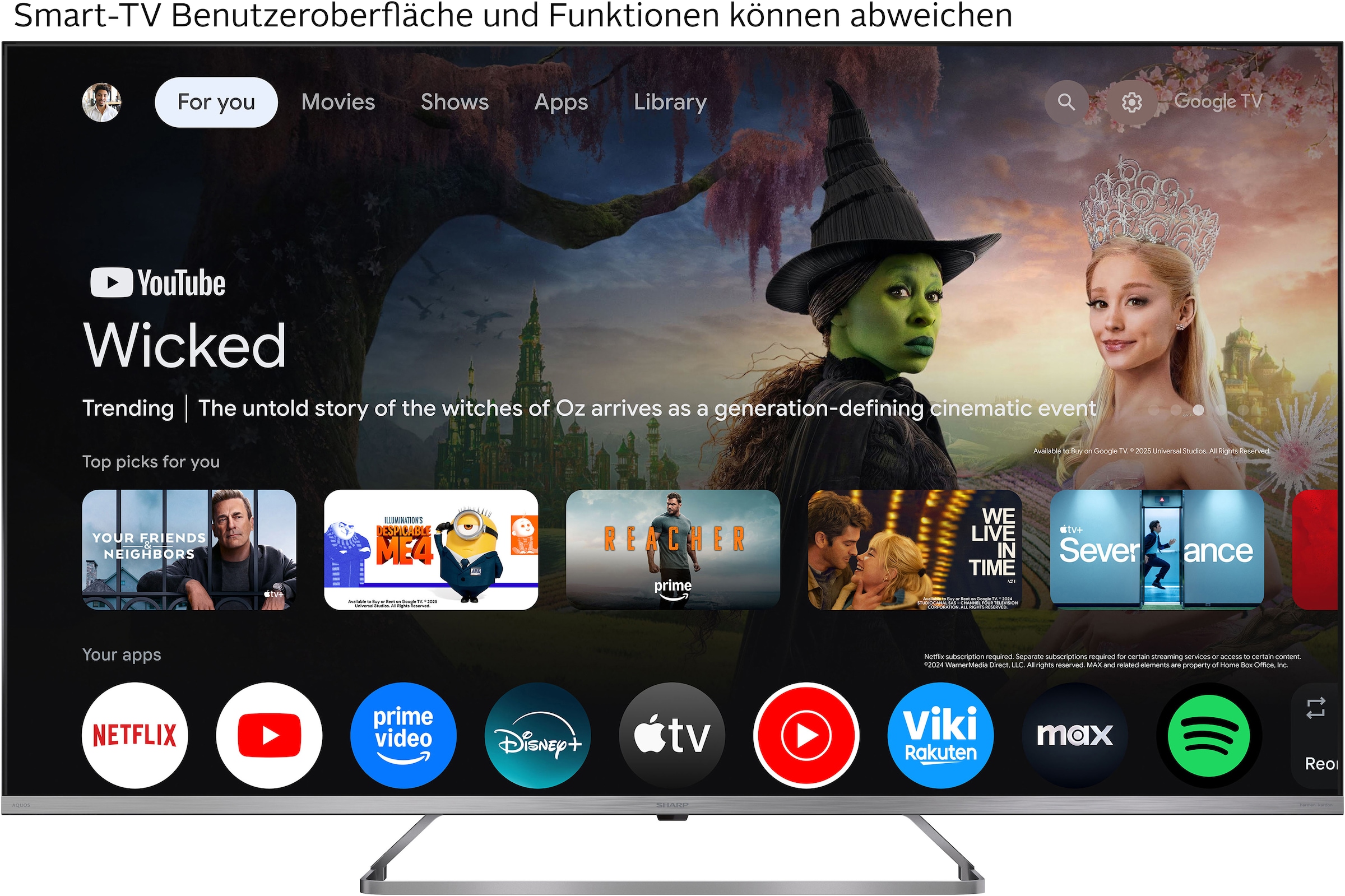 Sharp QLED Mini LED-Fernseher »4T-C55JPx« 139 cm/55 ″ Smart-TV