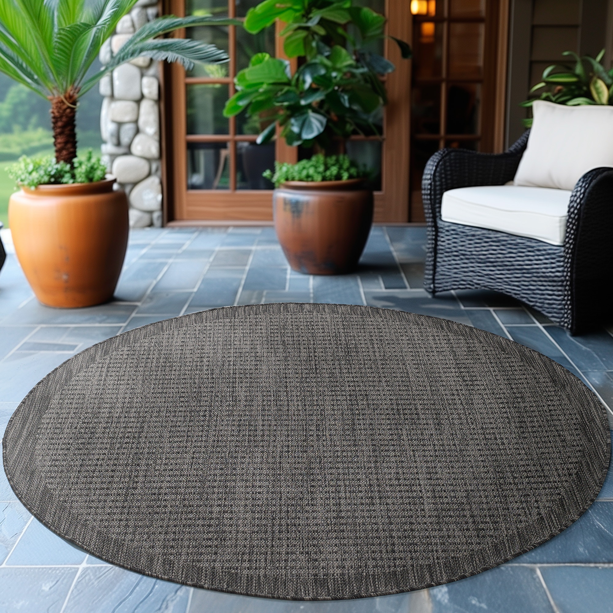 Ayyildiz Teppiche Outdoorteppich »GIZA 1410«, rund, 3 mm Höhe, In- und Outd günstig online kaufen