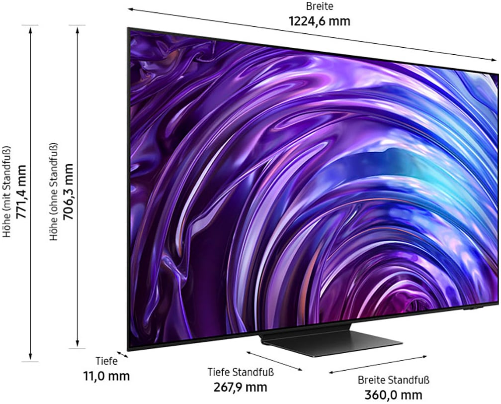 Samsung OLED-Fernseher »GQ55S95DAT«, 4K Ultra HD, Smart-TV, Neural Quantum 4K AI Gen2 Prozessor, Glare Free, bis zu 144Hz