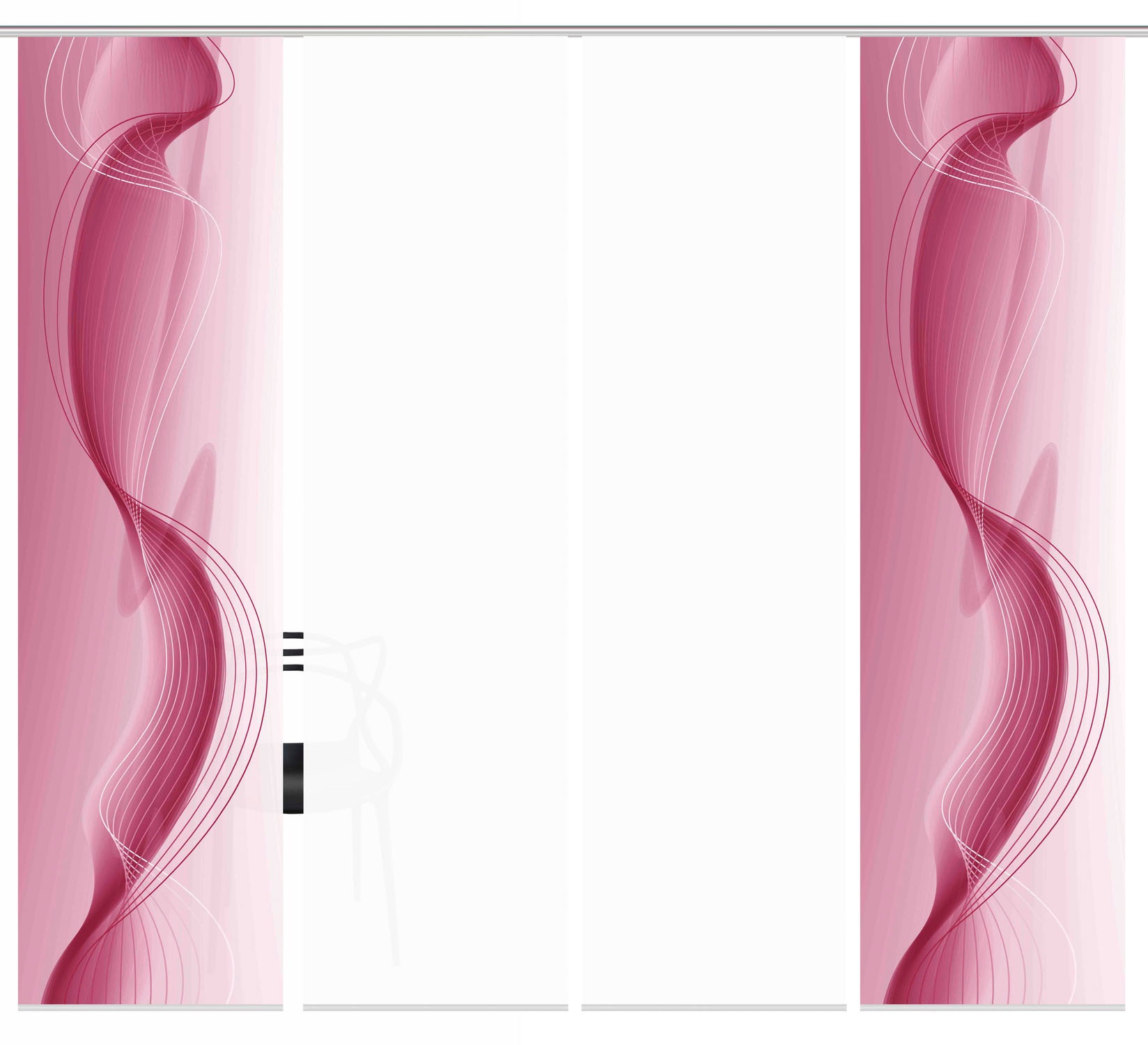 HOME WOHNIDEEN Schiebegardine »FILIZ 4er SET« Paneelwagen 4 Stk. tlg. Schie günstig online kaufen