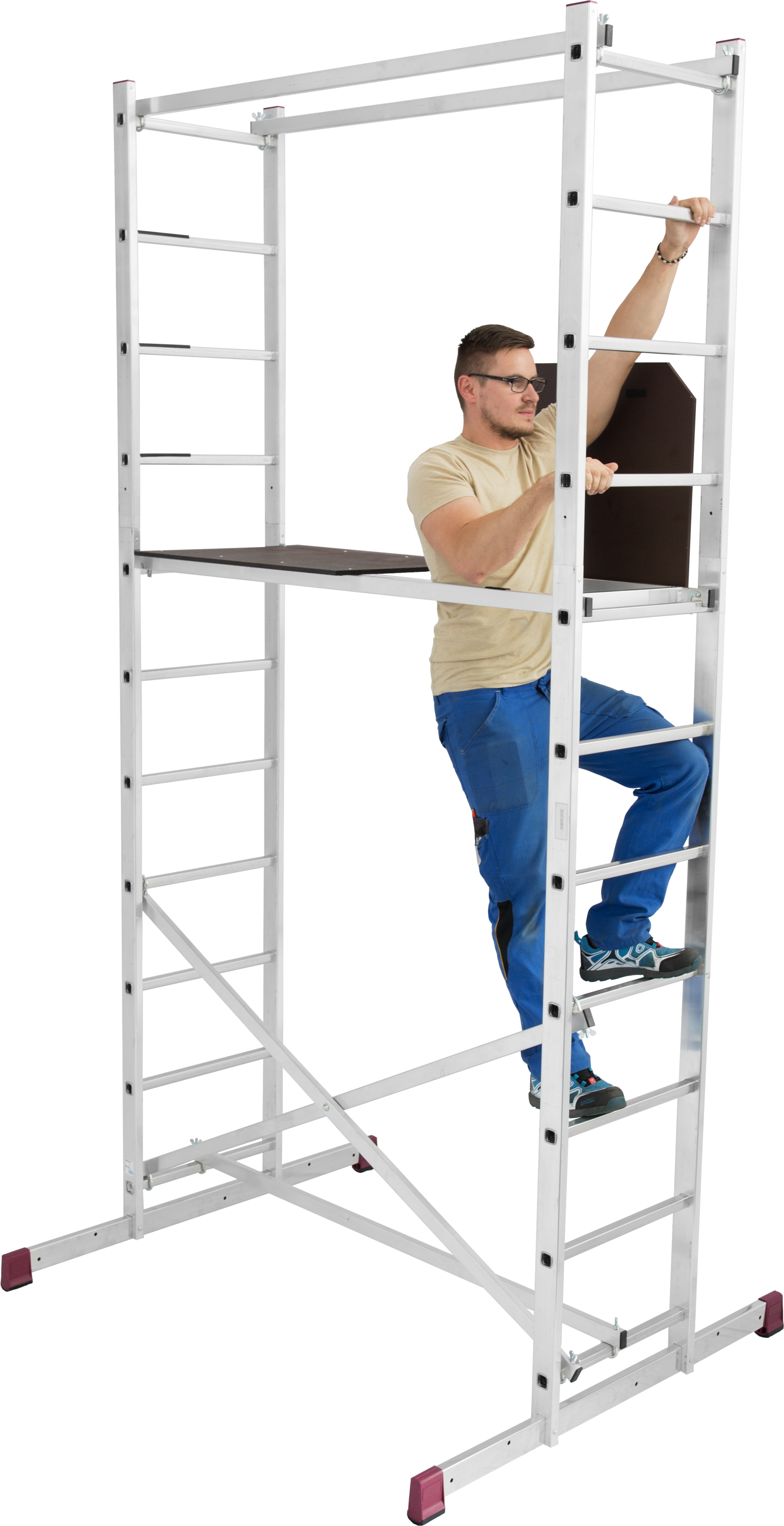 KRAUSE Arbeitsgerüst »CORDA« Montagegerüst mit rutschsicherer Belagbühne 1,50 x 0,56 m