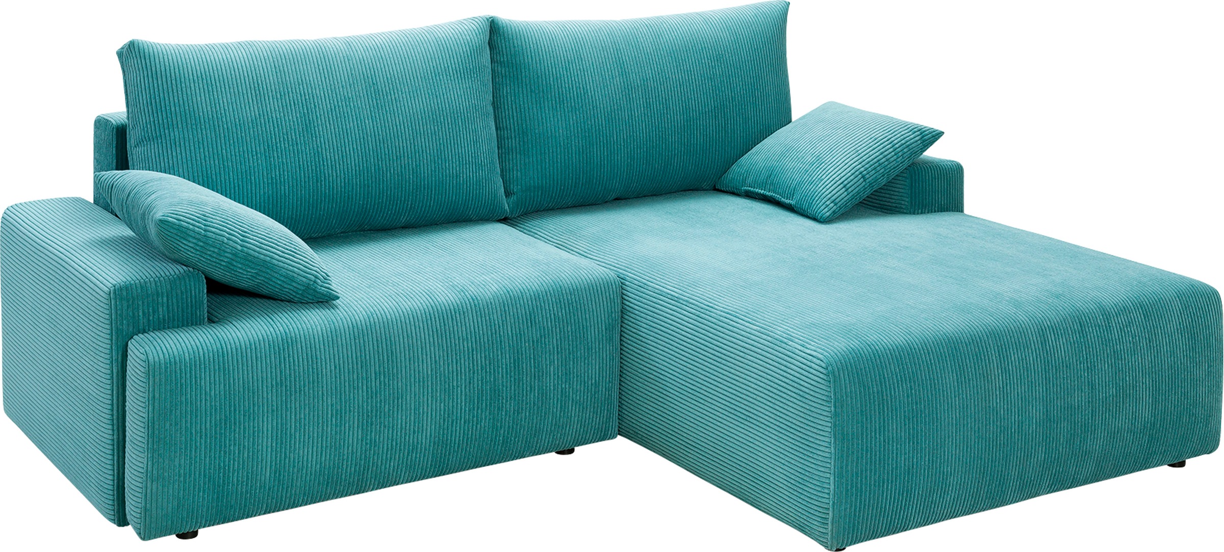 exxpo - sofa fashion Ecksofa »Orinoko, aktuelles Design und hoher Sitzkomfort, L-Form«, inkl. Bettfunktion und Bettkasten, schöne Farben im angesagten Cord