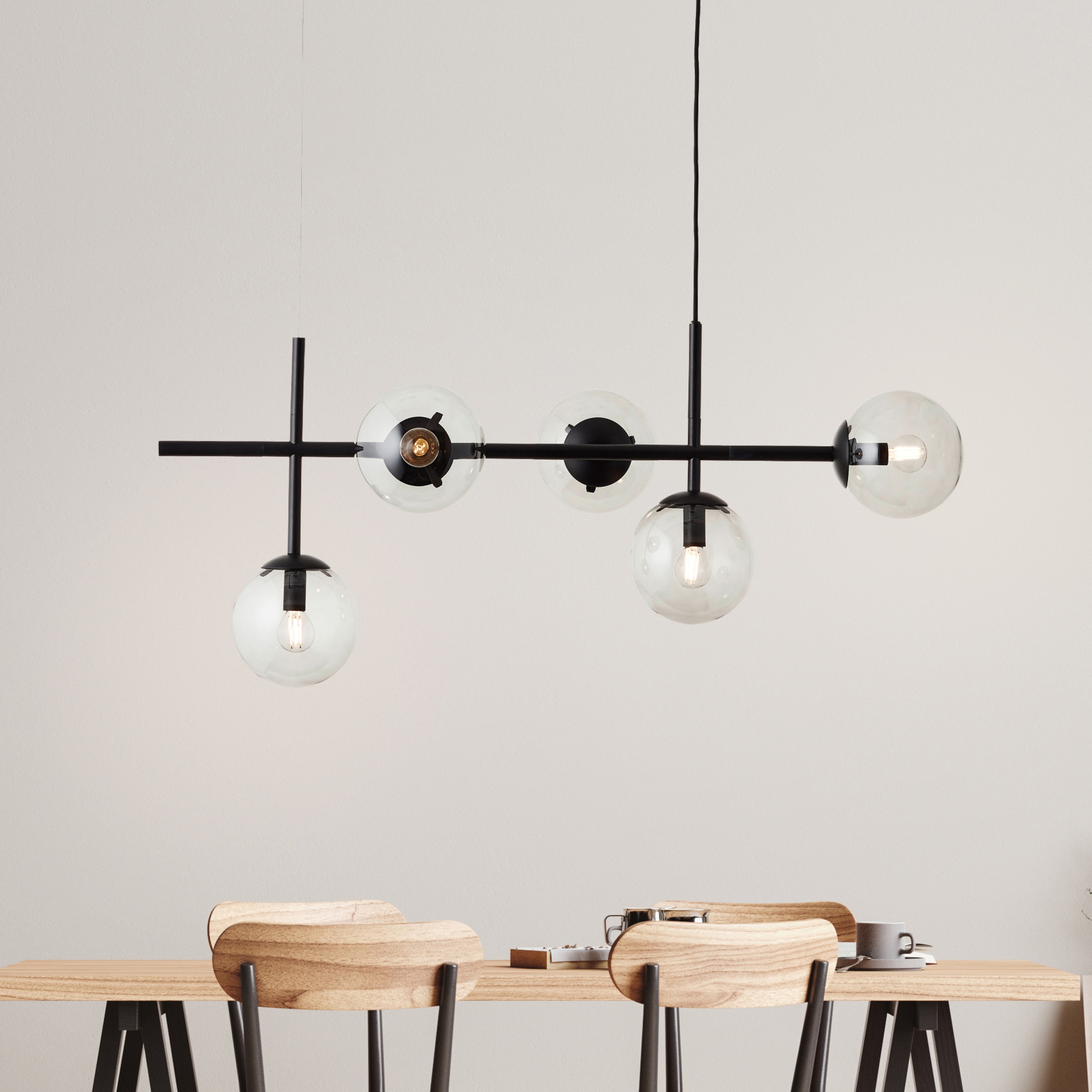Brilliant Pendelleuchte »Ariol«, 5 flammig, Leuchtmittel E14   ohne Leuchtm günstig online kaufen