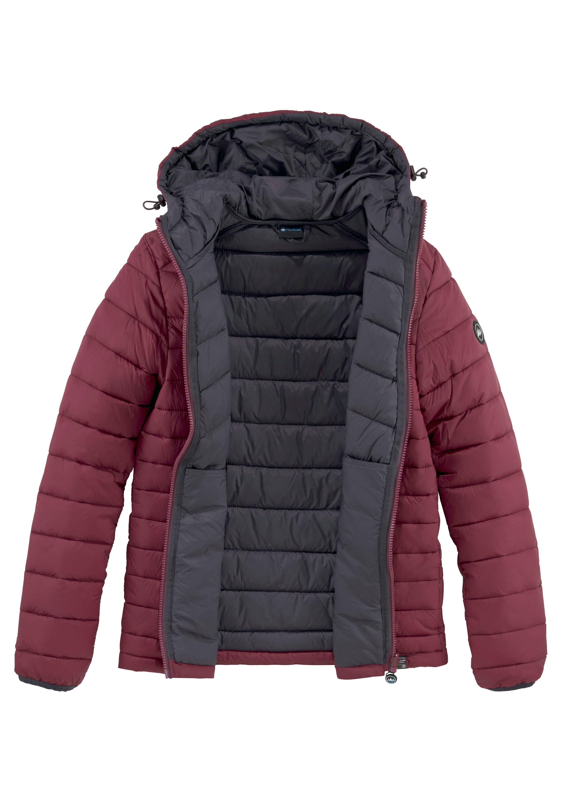 Polarino Steppjacke mit Kapuze Übergangsjacke für kühle Tage,  aus leichtem Webmaterial
