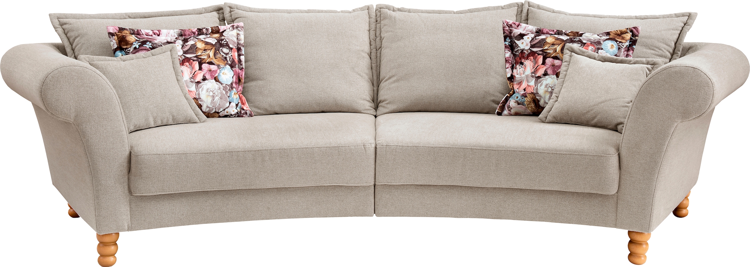 Home affaire Big-Sofa »Tassilo geschwungene Formensprache, bequem, Mega Sof günstig online kaufen