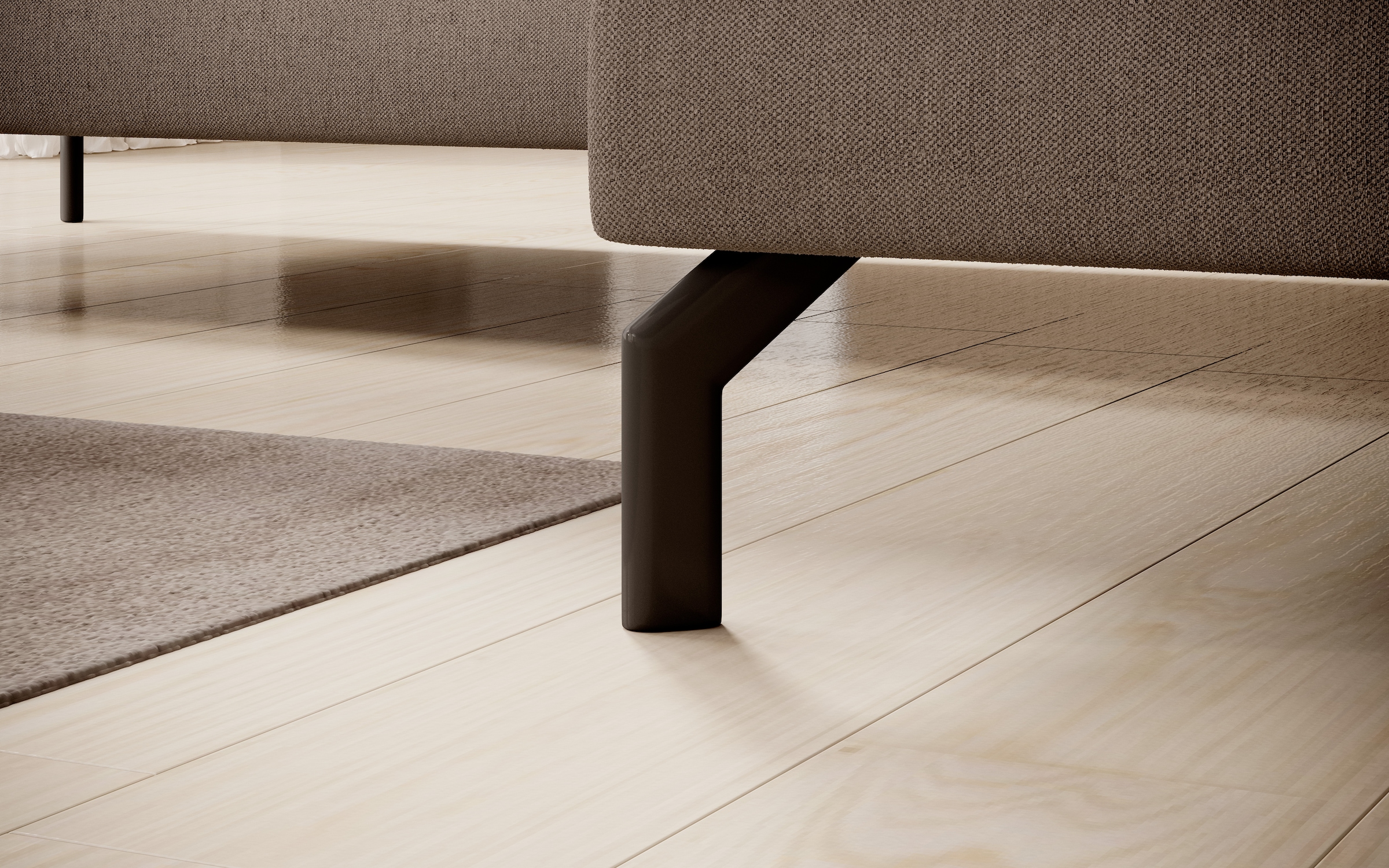 INOSIGN Ecksofa »Cross, mit softem Sitz, L-Form, wendbare Zierkissen, Breite 284 cm«, Couch mit vielen Kissen, stylische Kreuznaht, elegante Metallfüße