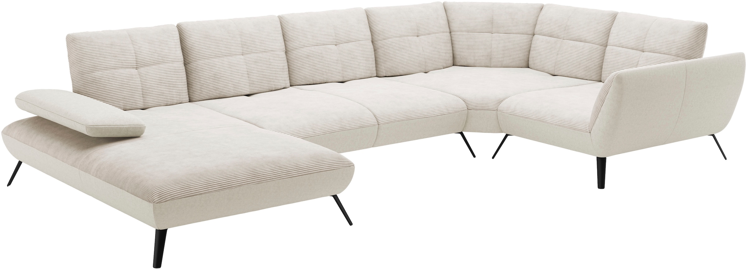 Places of Style Wohnlandschaft »Mikado U-Form«, inkl. Sitztiefenverstellung und Armteilverstellung