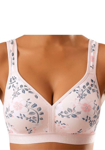 petite fleur Soft-BH Packung, 2 Stück,  ohne Bügel, Baumwoll-Qualität – ideal für große Größen, bequemer BH