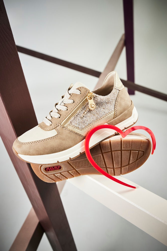 Rieker Sneaker, Freizeitschuh, Schnürschuh, Halbschuh mit modischen Akzenten