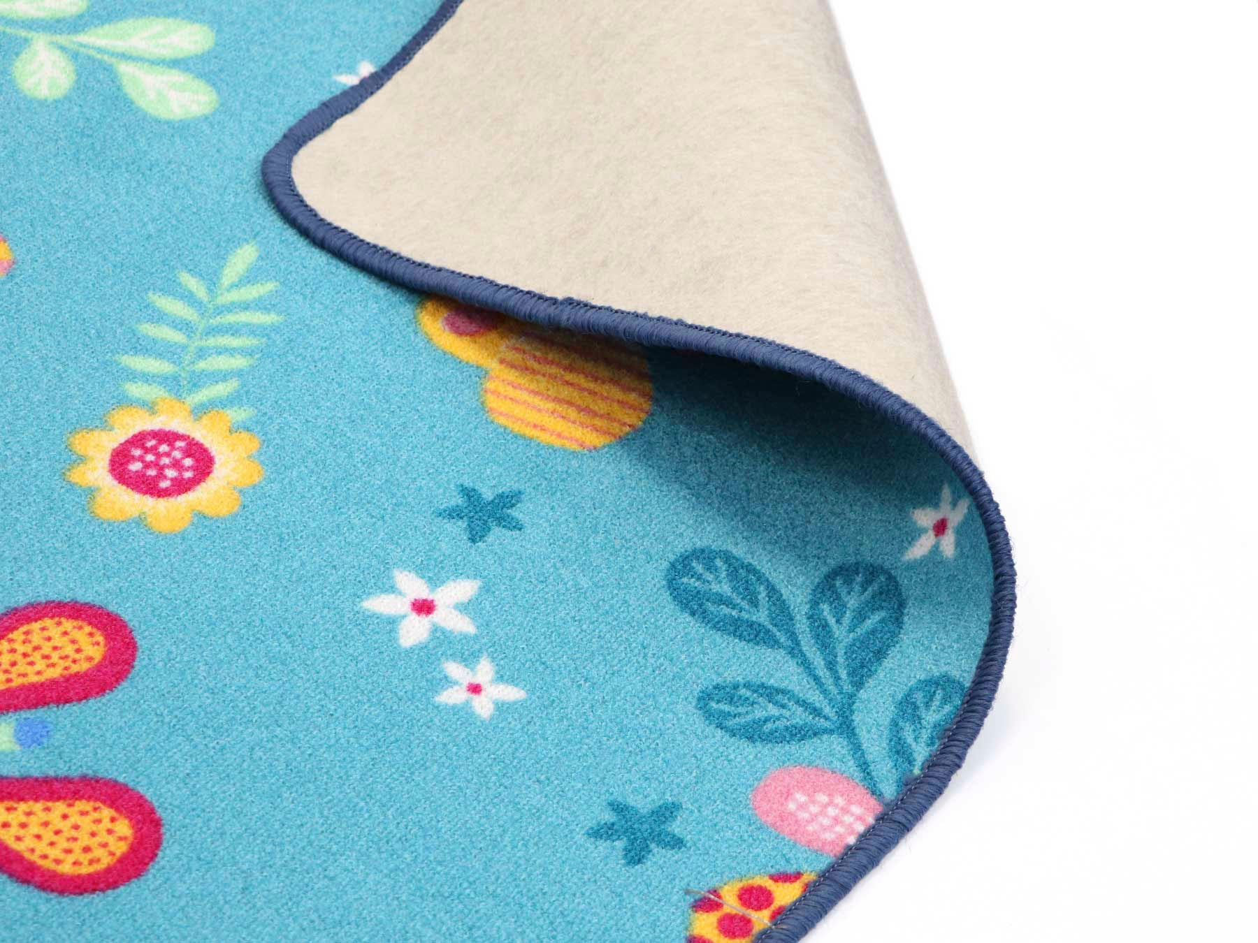 Primaflor-Ideen in Textil Kinderteppich »PAPILLON, Made in Belgium«, rechteckig, 6,5 mm Höhe, Motiv Schmetterlinge, Kinderzimmer